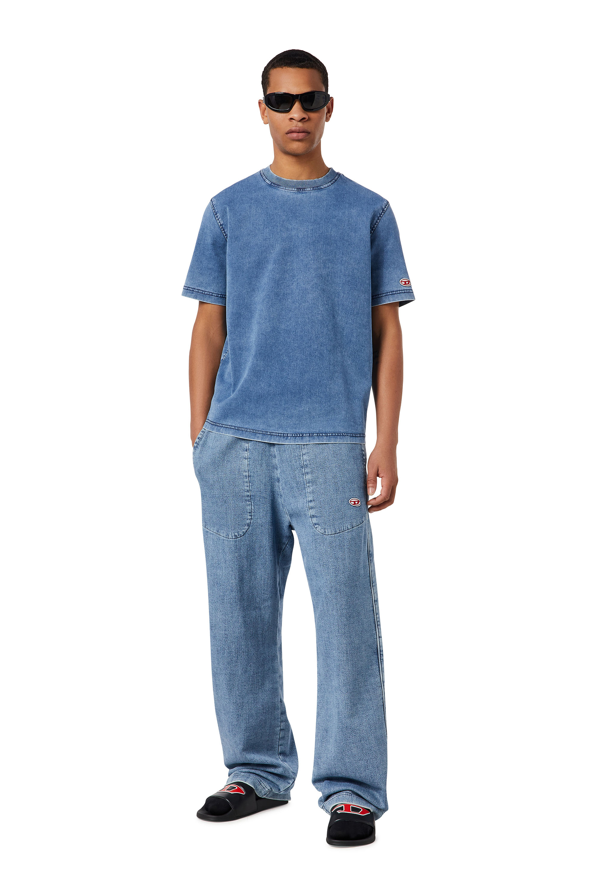 DIESEL D-BIGGOR-NE デニムTシャツ S D-BIGGOR-NE Man: Responsible T-shirt in Denim | Diesel Library