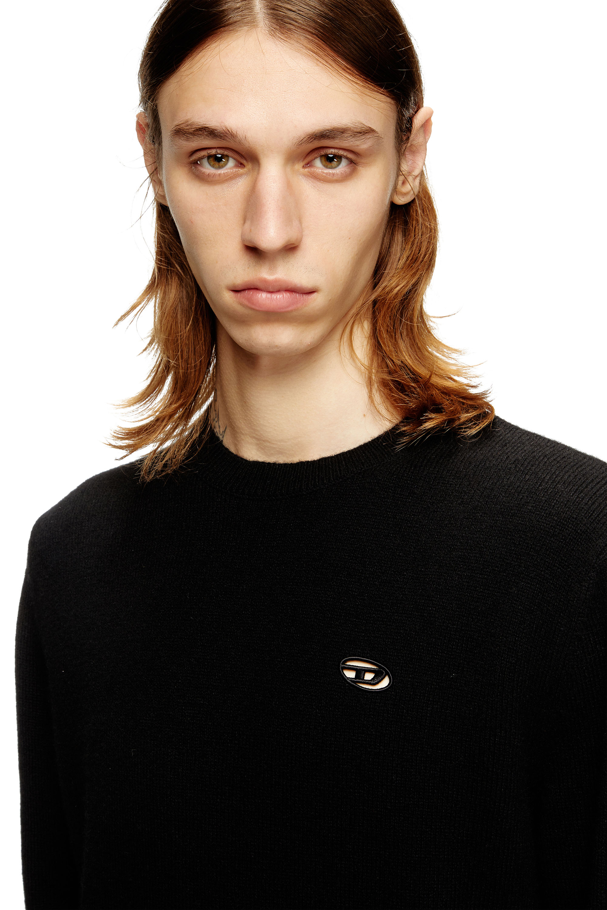 Diesel - K-ARGOL, Male's Wool-cashmere jumper in Black - 3