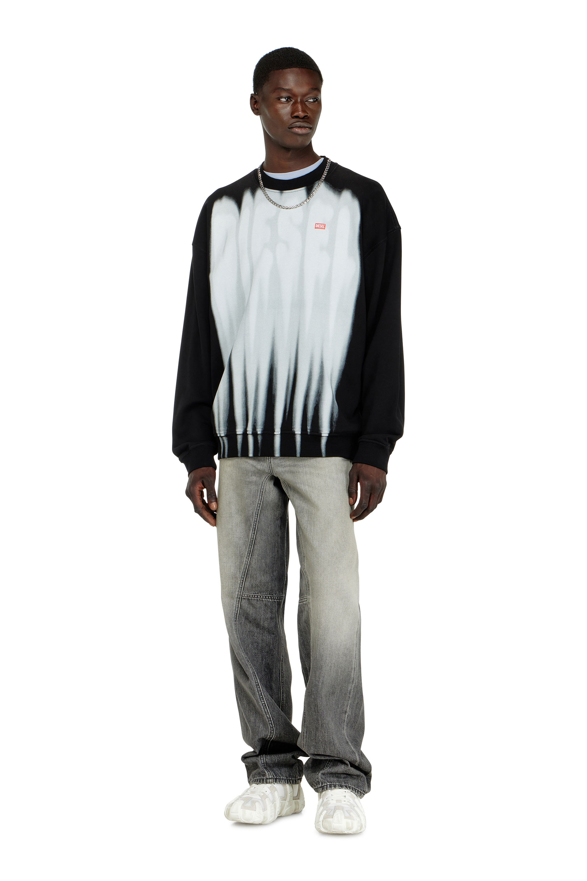 Diesel - S-BOXT-AA1, Man's Cotton sweatshirt with graphic print in null - 2