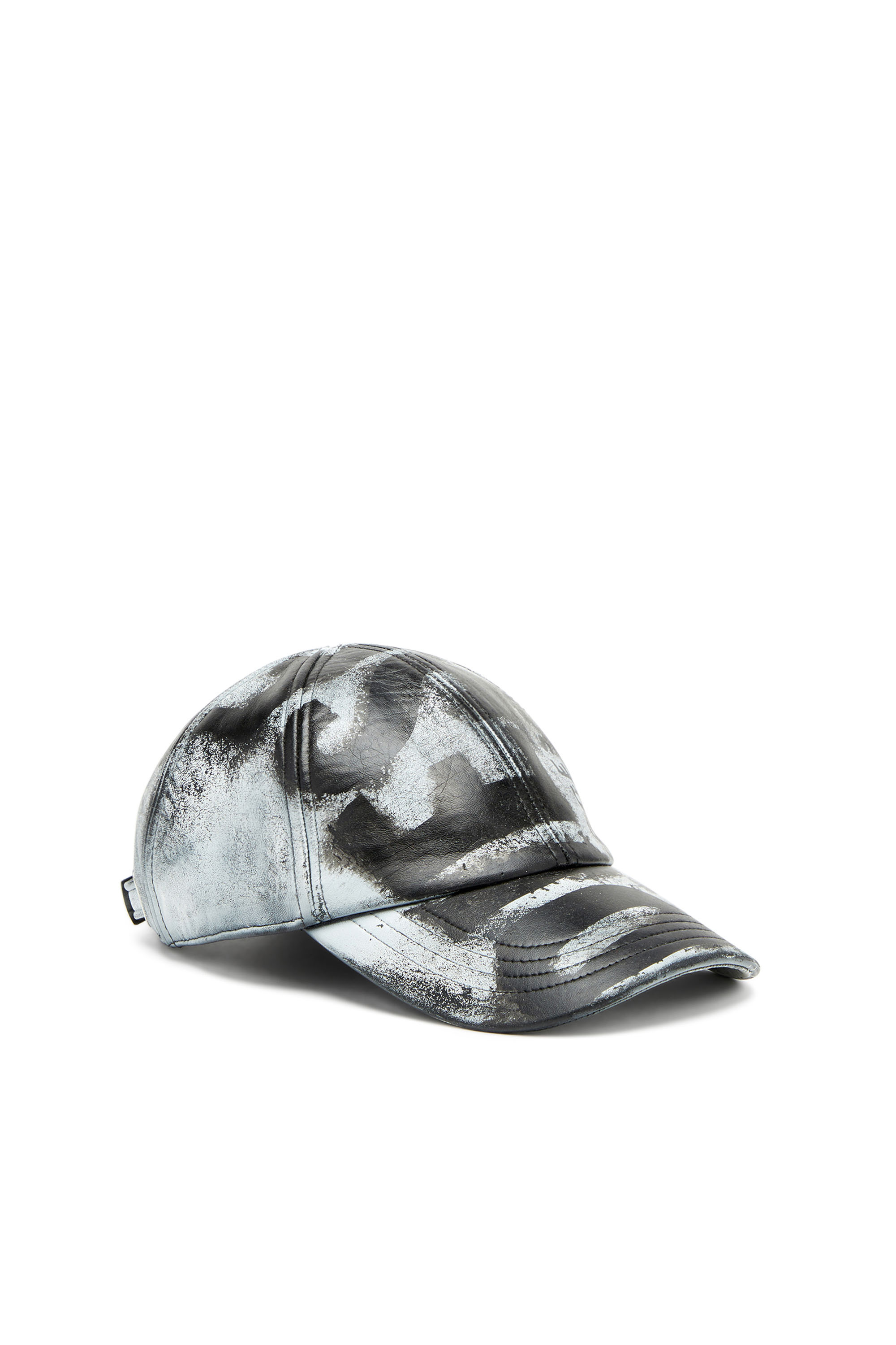 Men's Baseball cap in treated leather | Multicolor | Diesel US