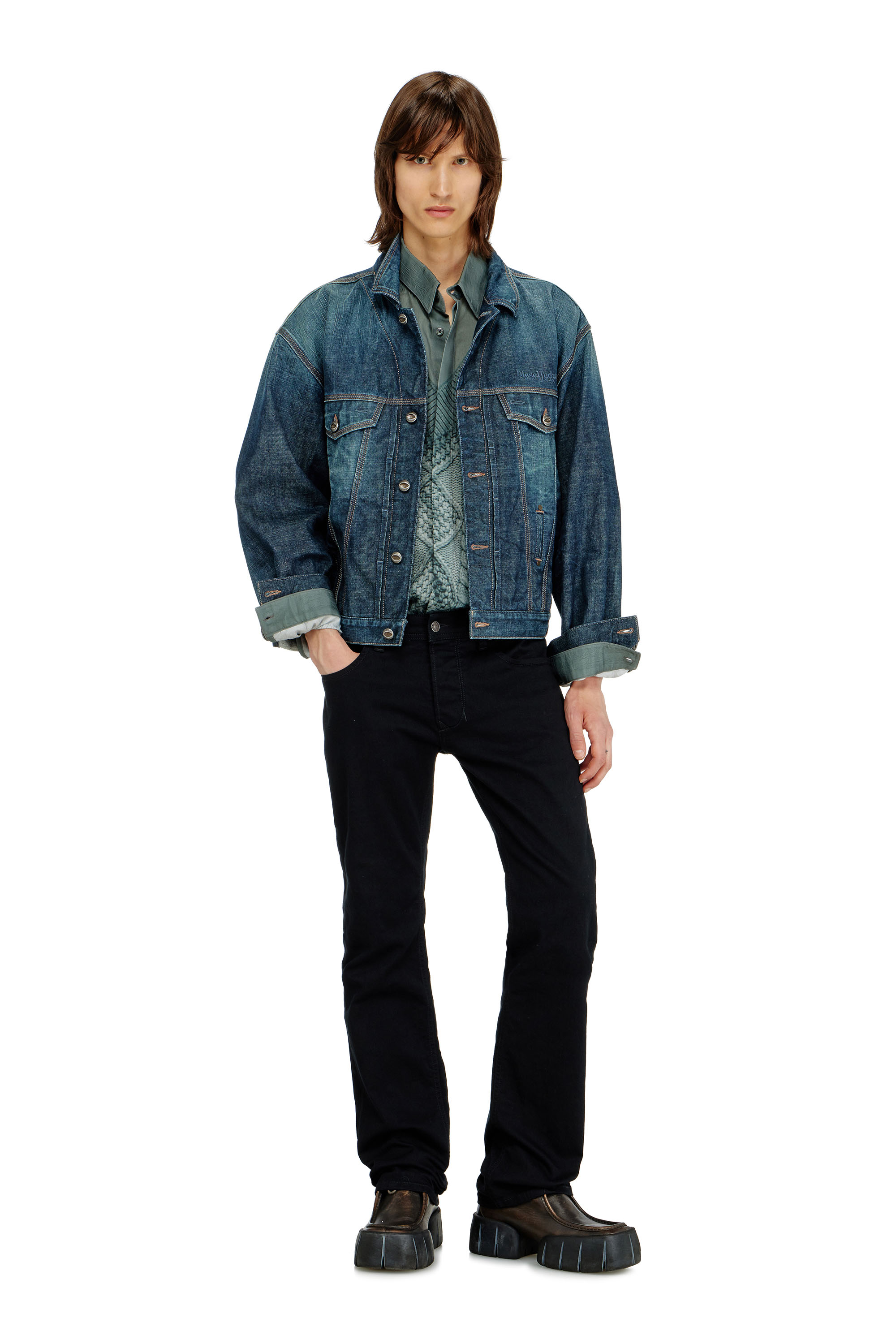 Diesel - Regular Jeans 1985 Larkee 0688H Hombre, Negro/Gris oscuro - 1