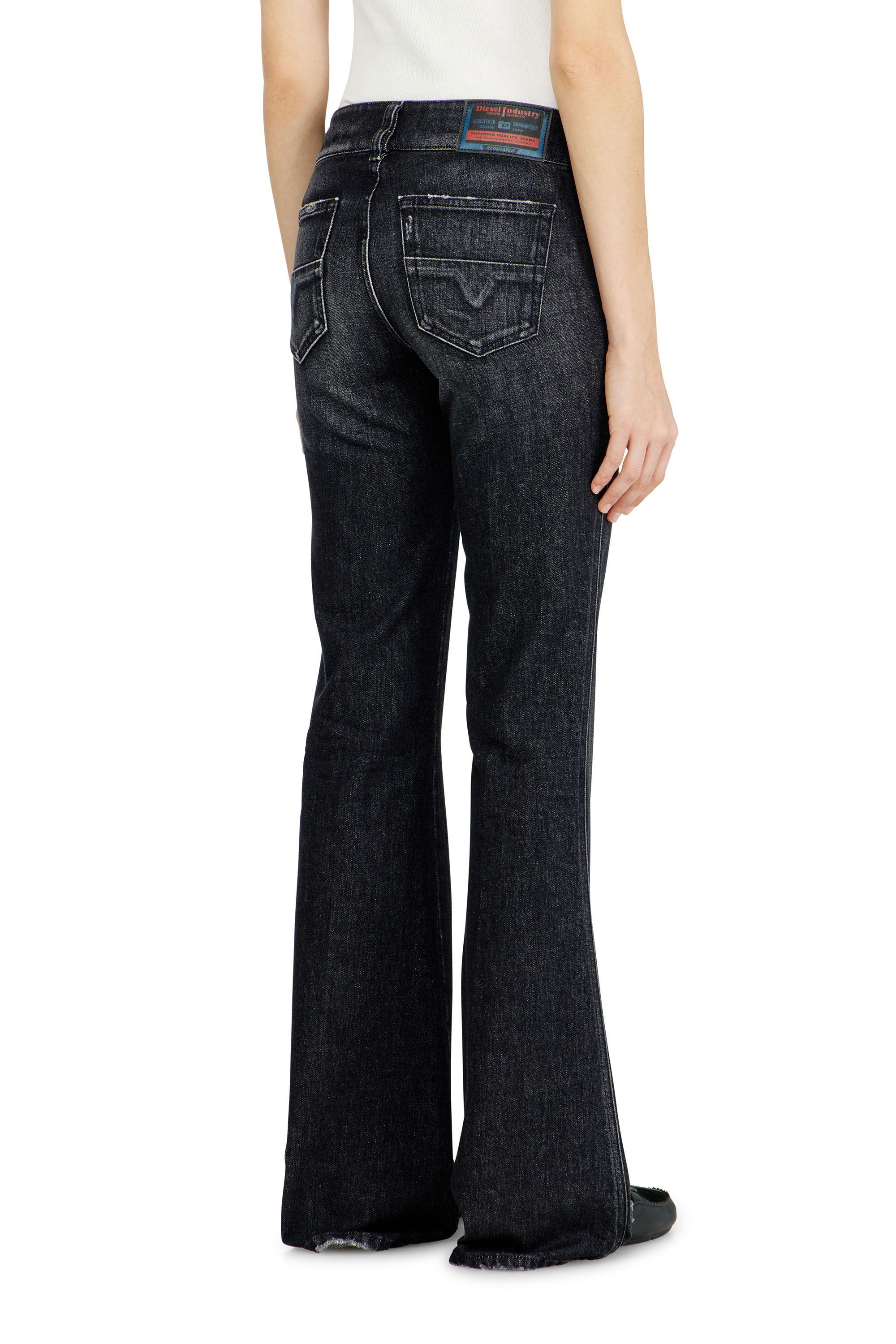 Diesel - Bootcut Jeans D-Hush 09N50 Femme, Noir/Gris fonc&eacute; - Image 5