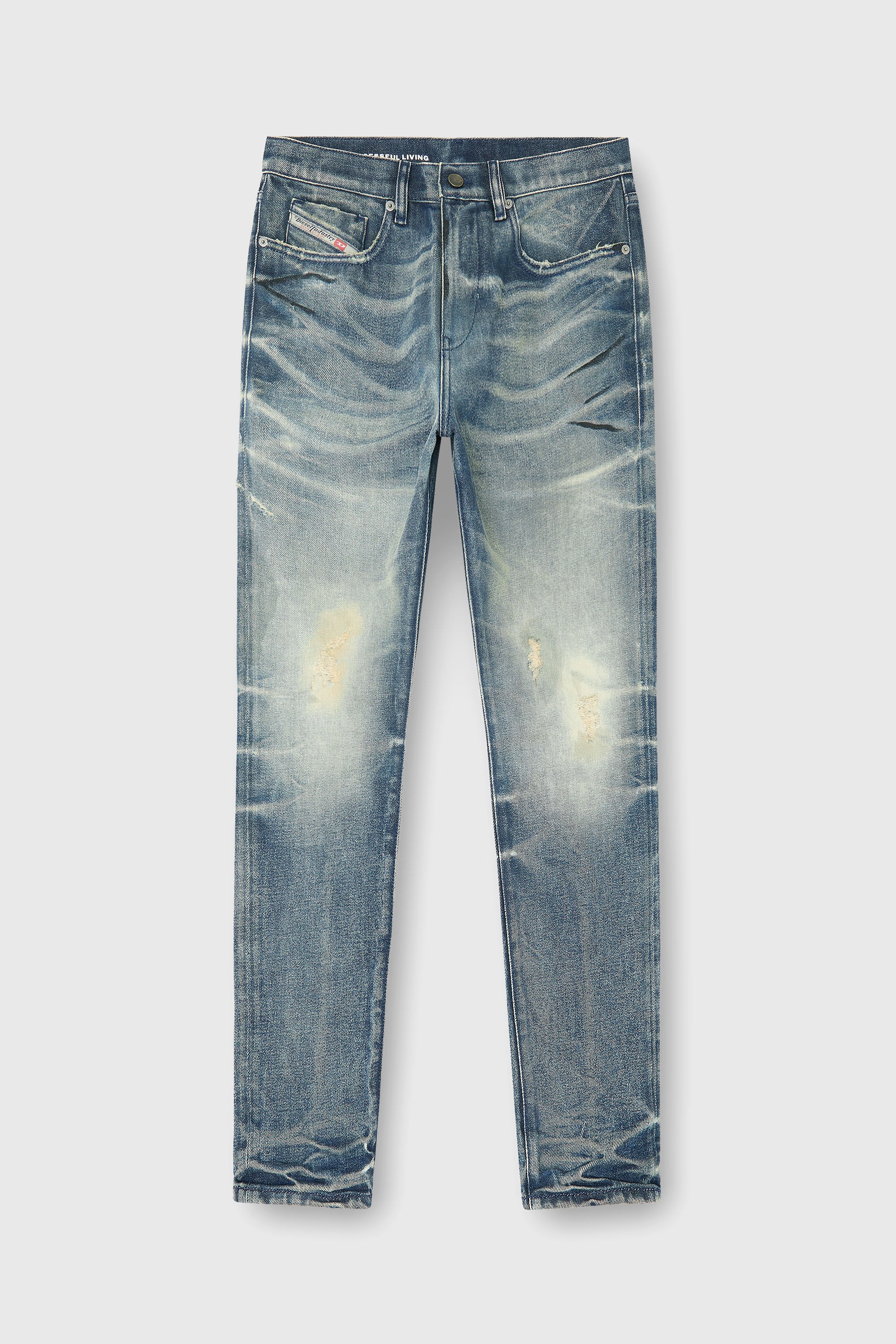 Diesel - Man's Slim Jeans 2019 D-Strukt 09P36, Medium blue - 2