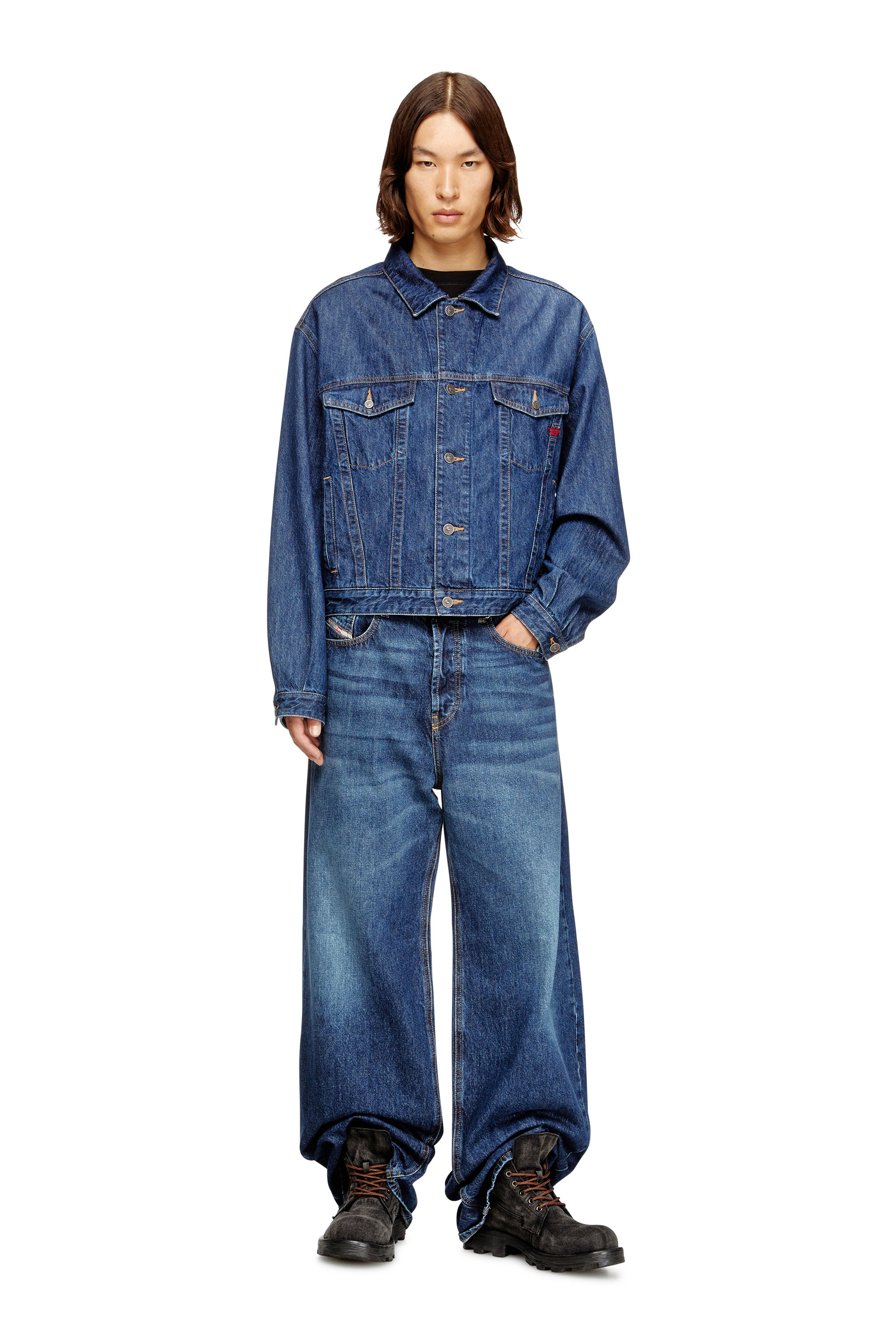 Diesel - D-RANGER, Veste trucker en denim ADN Mixte in Bleu - 2