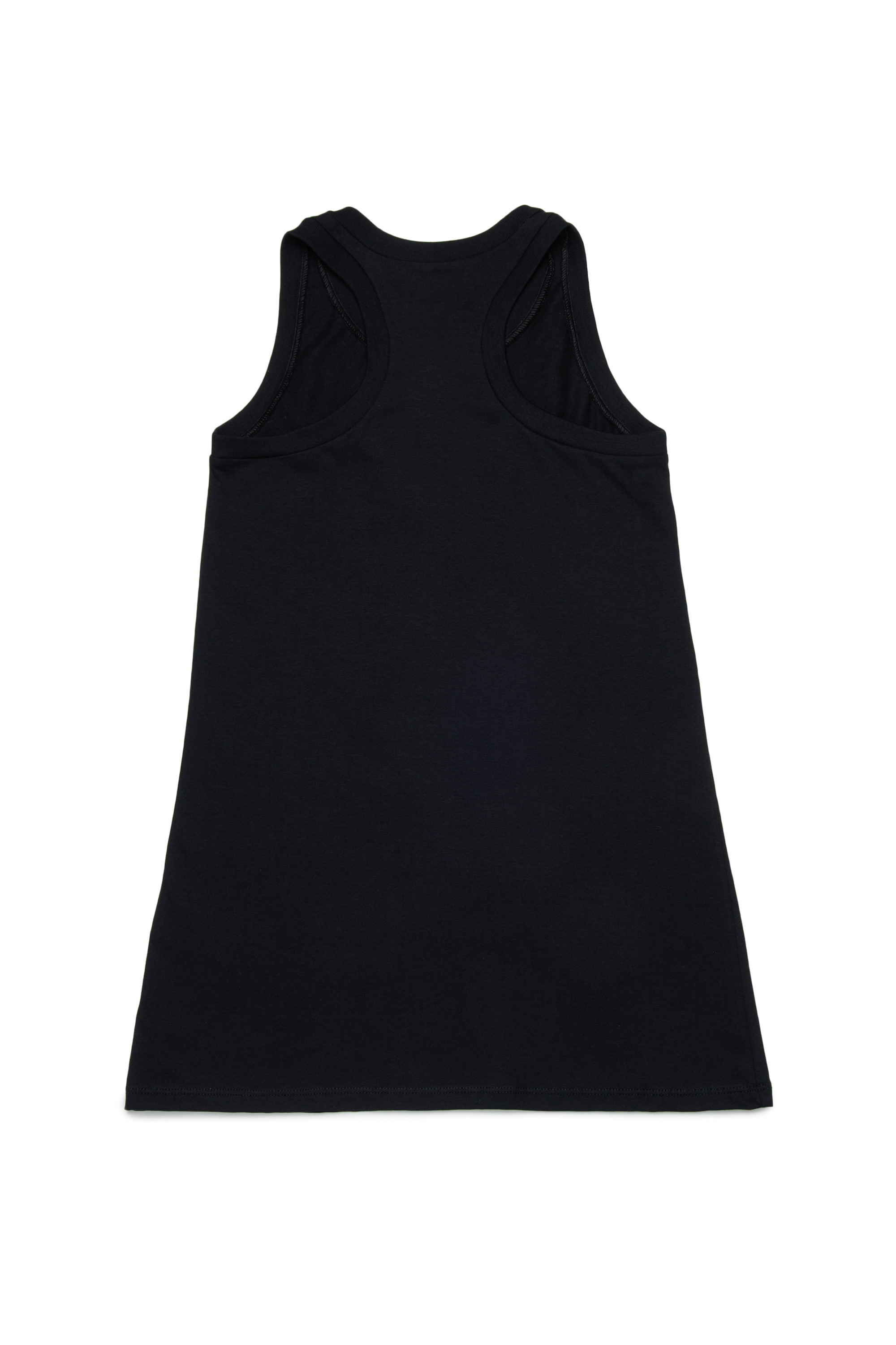 Diesel - MCUNDY, Woman's Beach dress with logo print in Black - 2