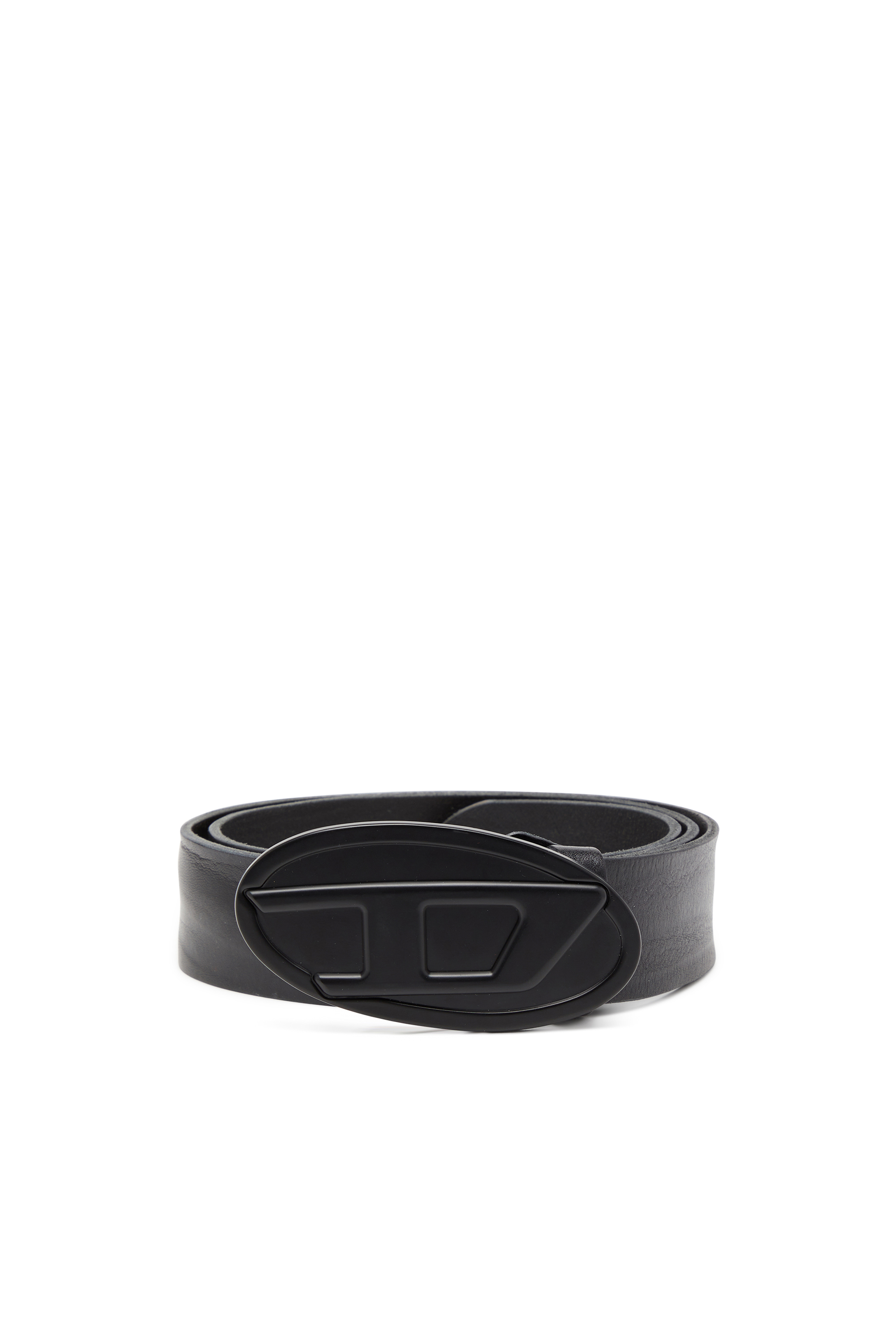 Diesel - B-1DR 2.0, Male's 4cm belt in waxed leather in Black - 1