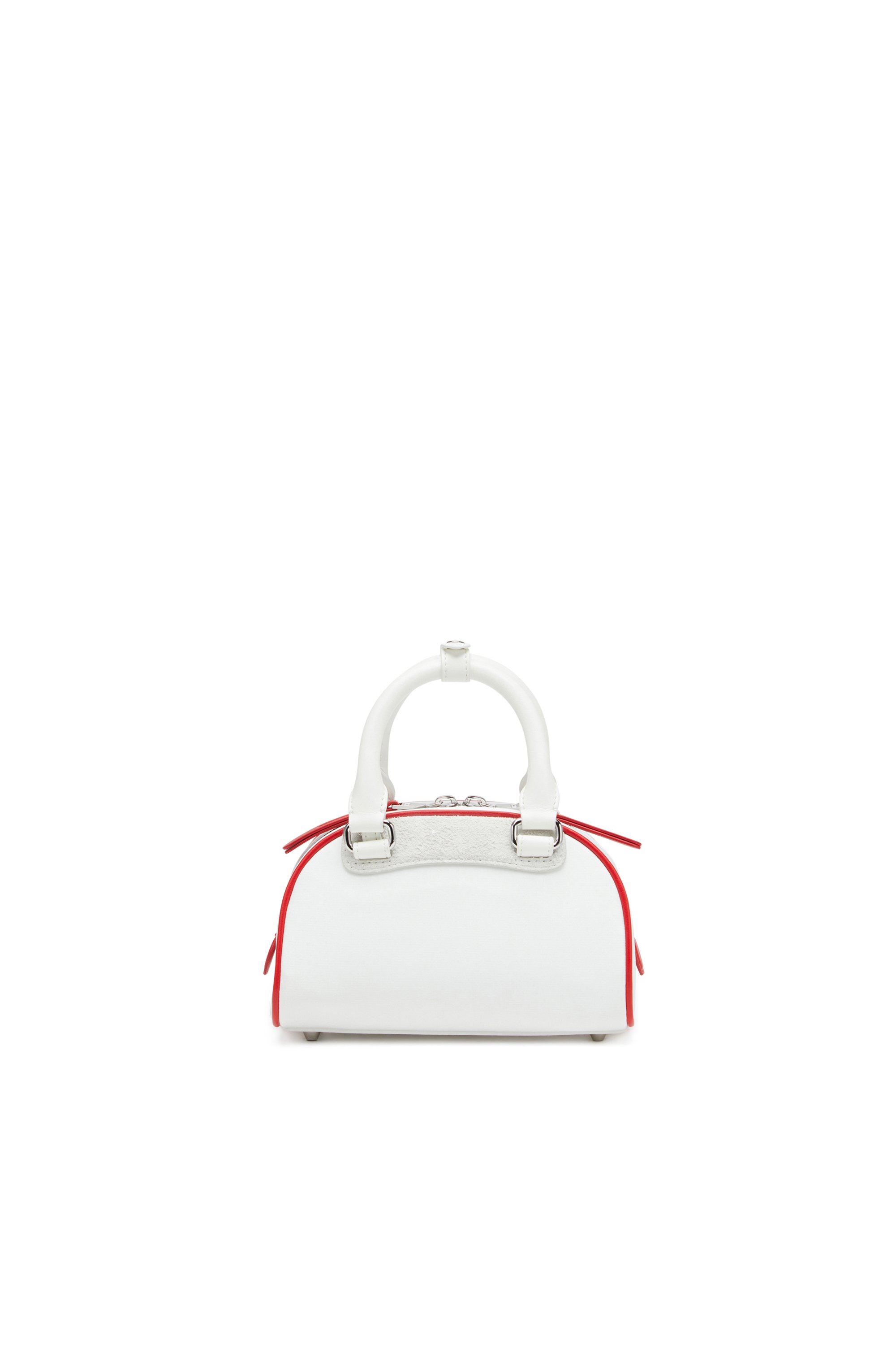 Diesel - 1DR DOME CROSSBODY, Woman's 1DR Dome-Colour-block mini bowling bag in White - 3