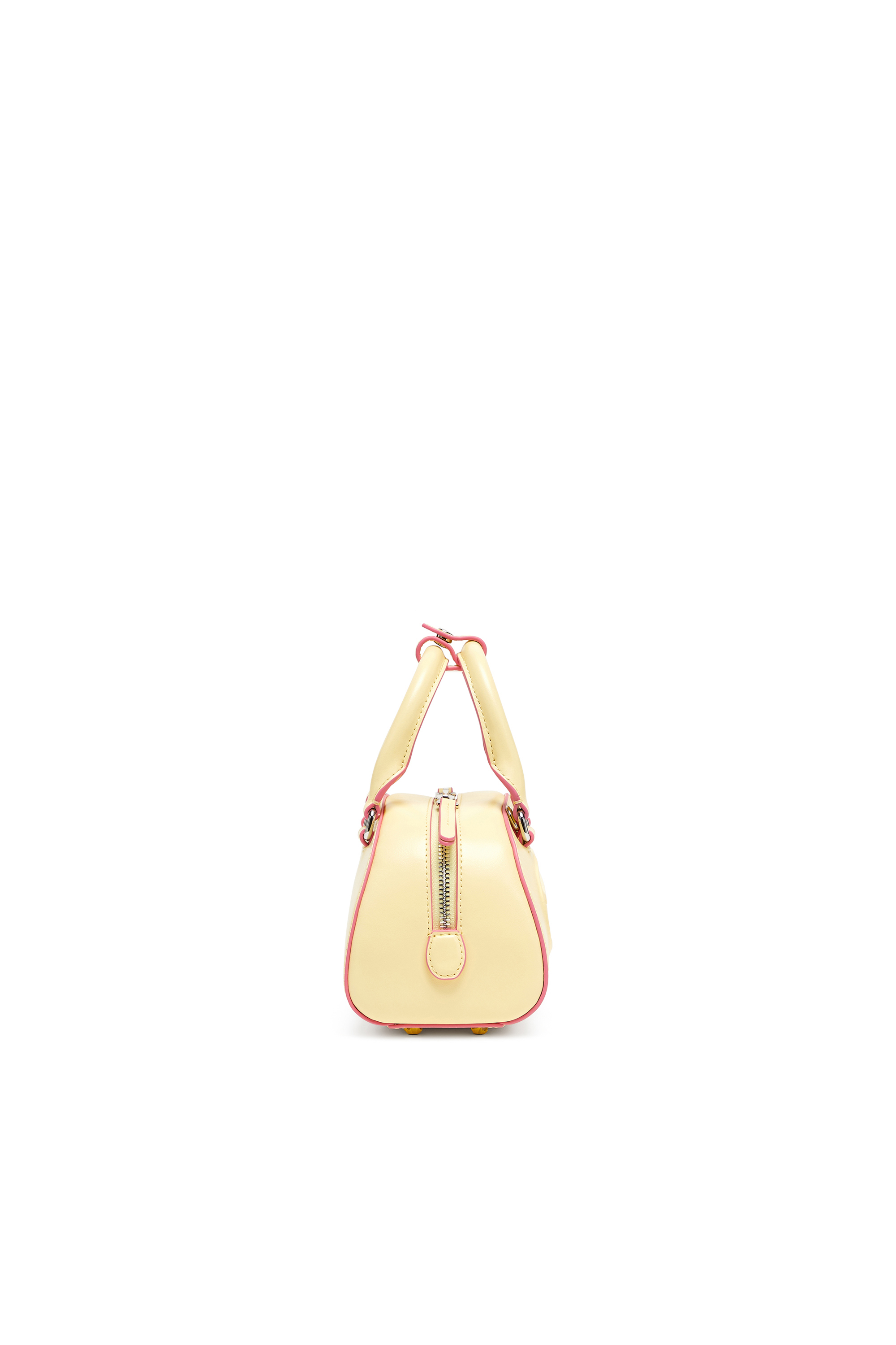 Diesel - 1DR DOME CROSSBODY, Female's 1DR Dome-Leather mini bowling bag in Yellow - 4
