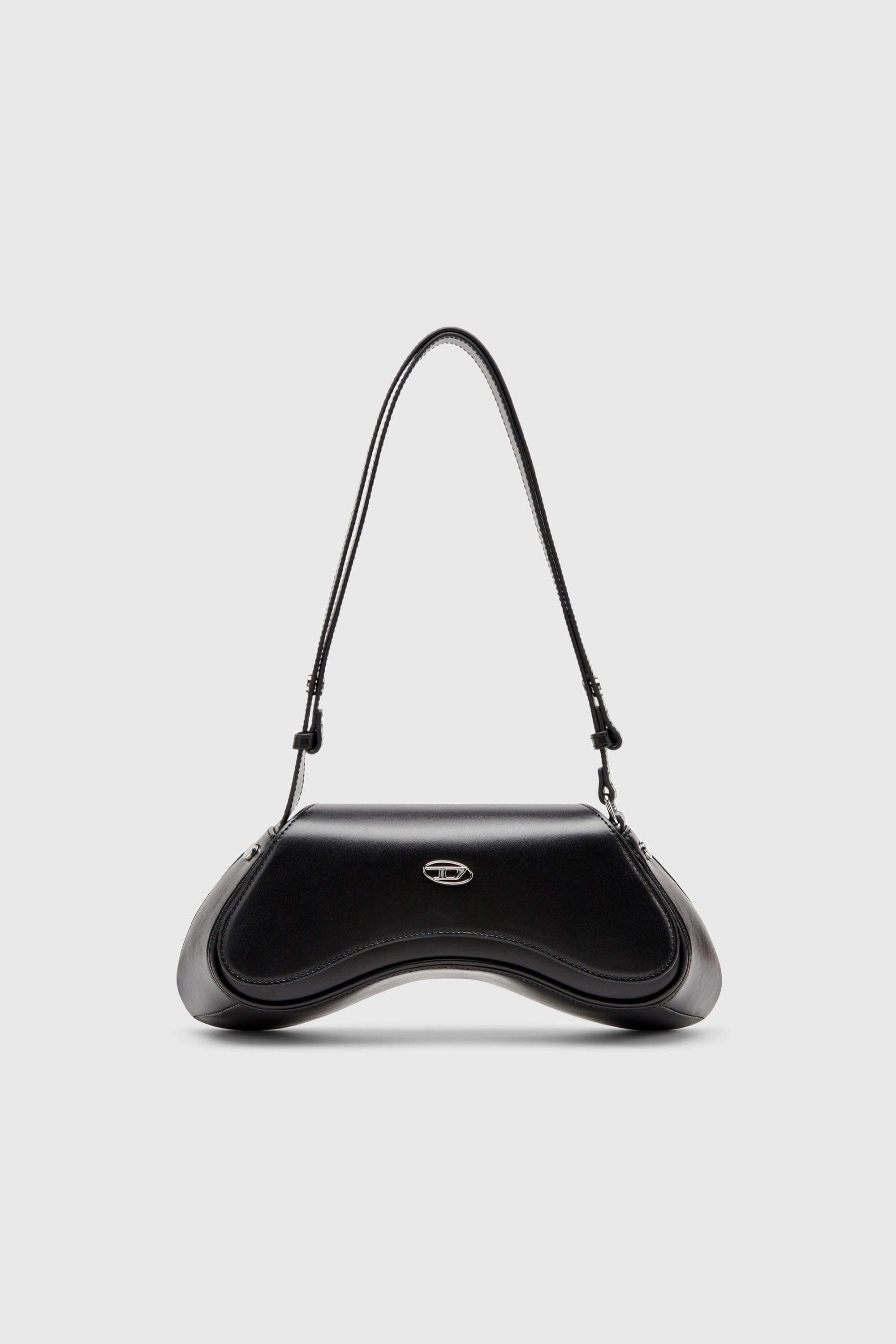 Diesel - PLAY CROSSBODY, Play-Bandolera de cuero semibrillante Mujer in Negro - 1