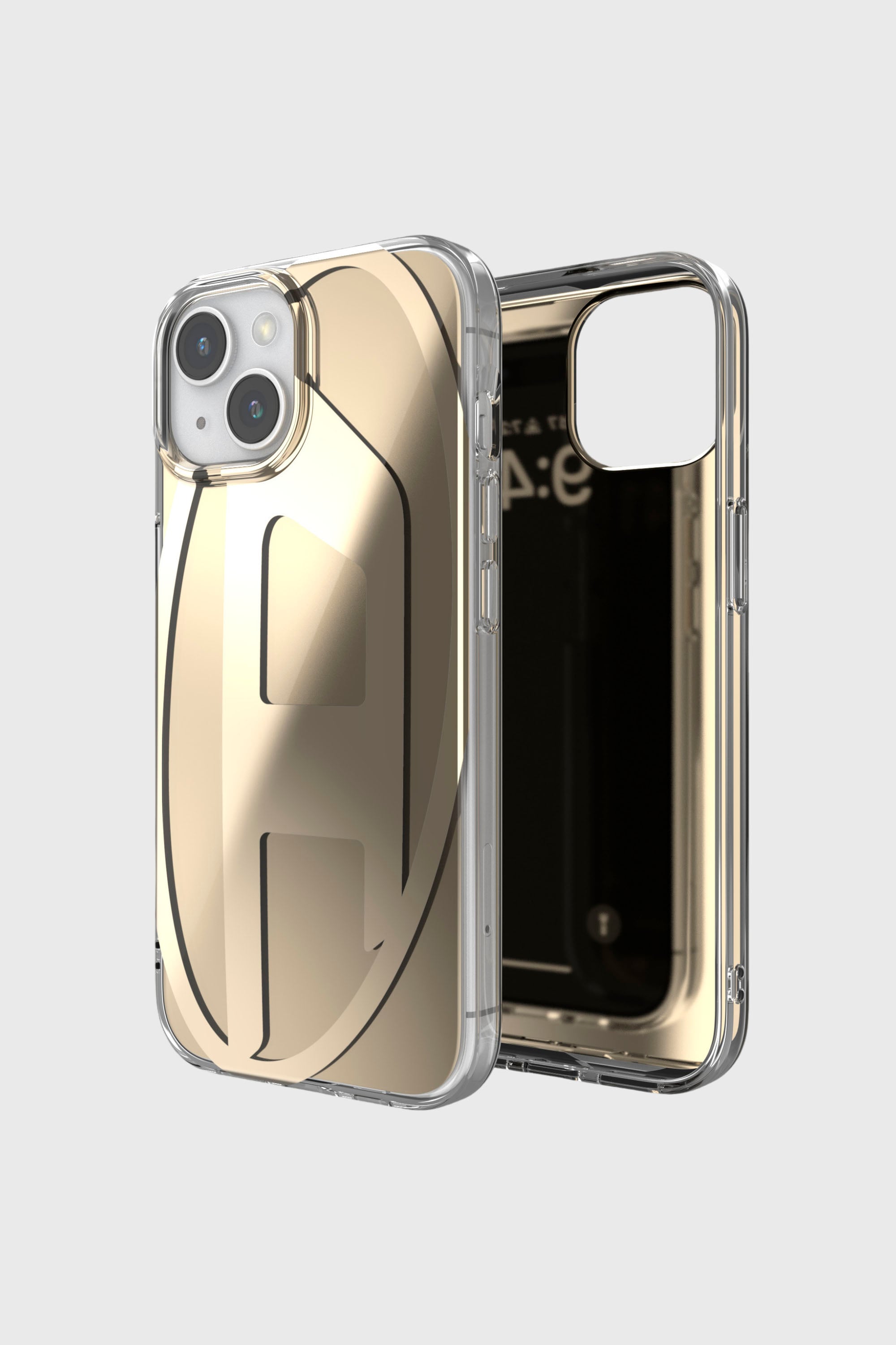 Diesel - 54088 MOULDED CASE, Unisex's Oval D case iP15 in Gold - 1