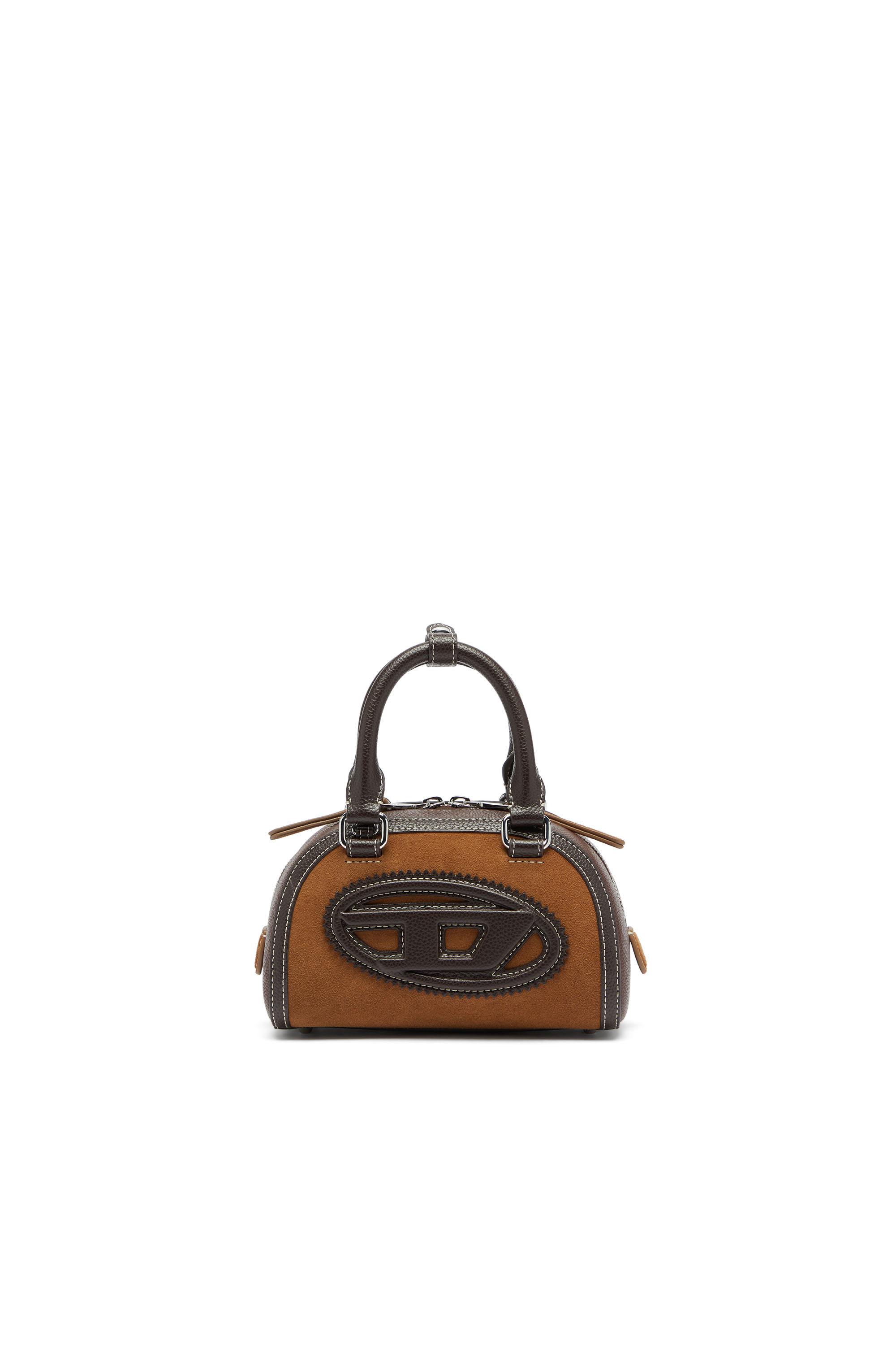 Diesel - 1DR DOME CROSSBODY, Woman's 1DR Dome - Small bowling bag in suede and grainy PU in null - 1