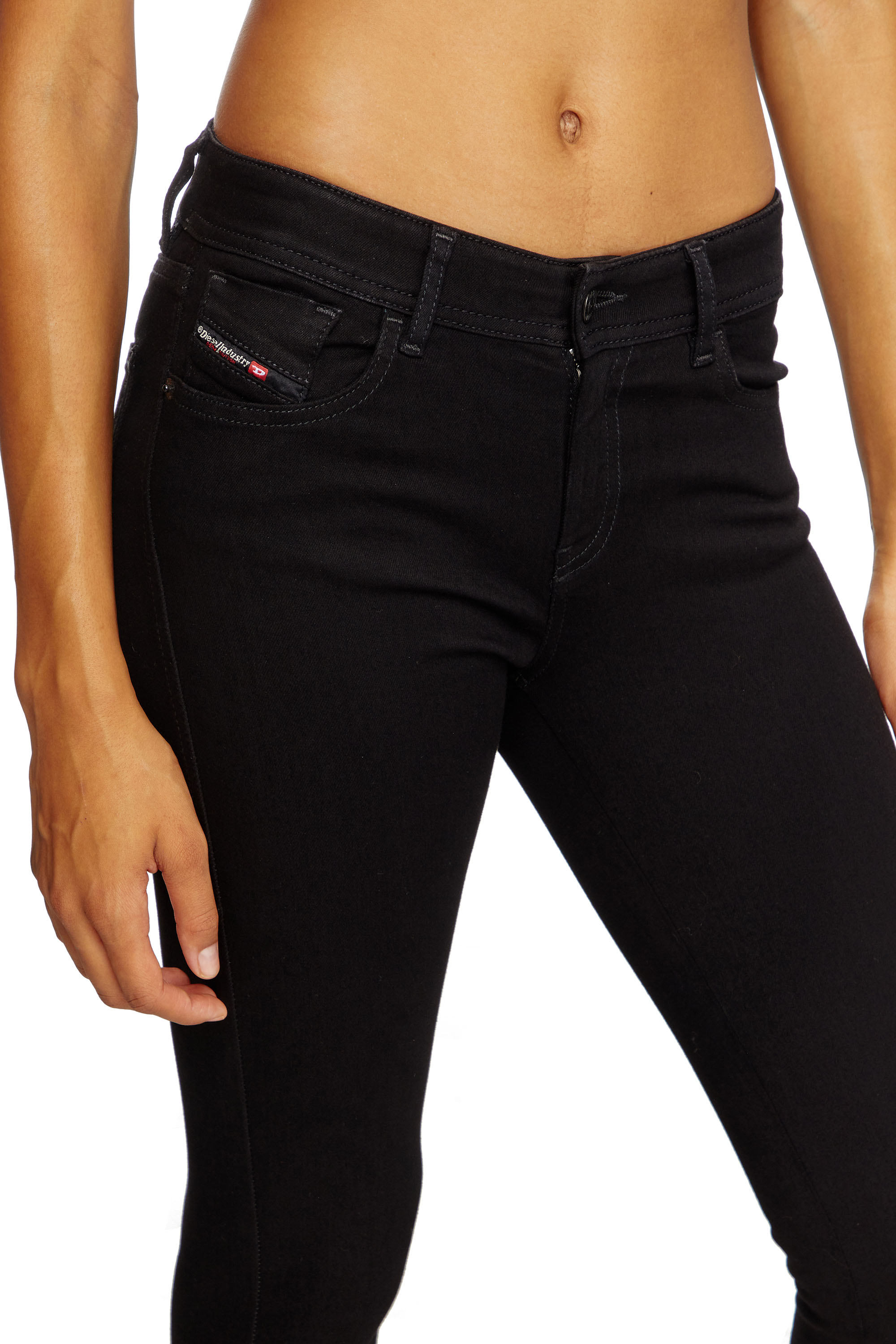 2017 SLANDY Woman: Super skinny Jeans regular waist | Black/Dark