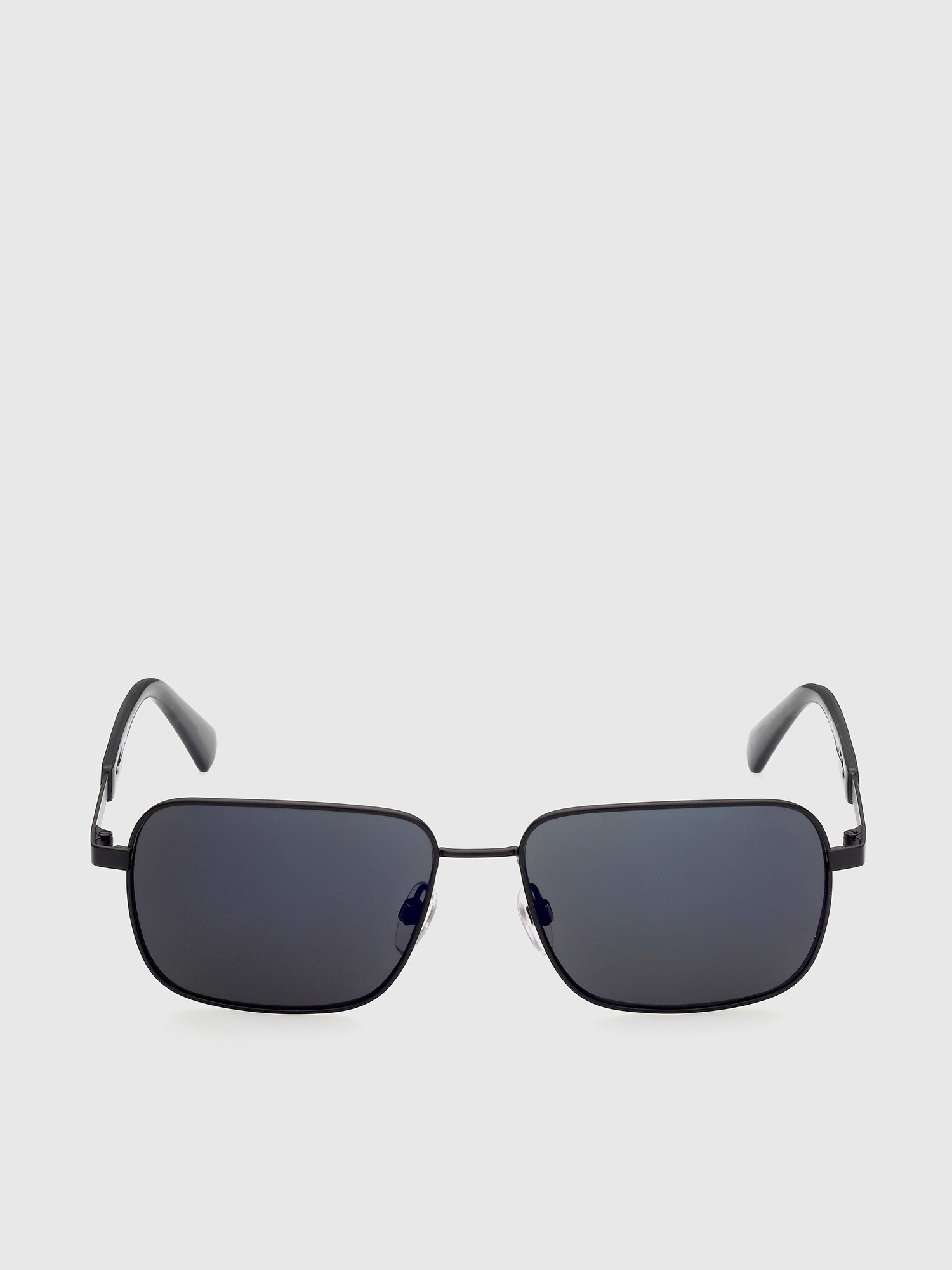 Rectangular easy to wear metal sunglasses