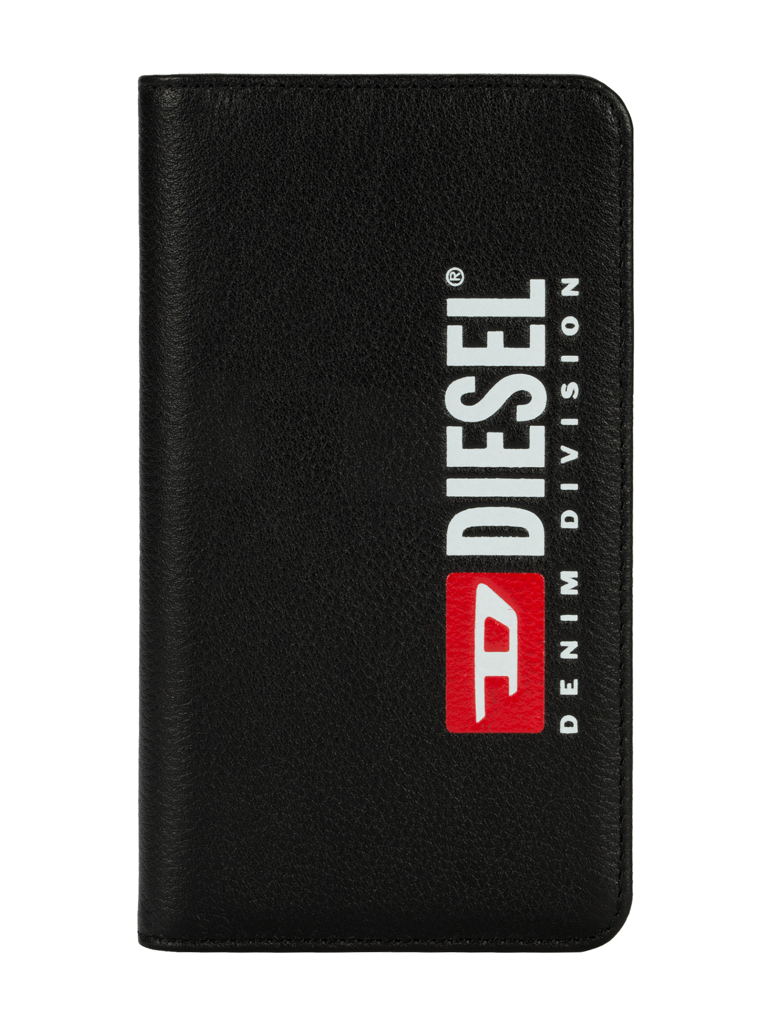 Diesel - DIESEL 2-IN-1 FOLIO CASE FOR IPHONE XS & IPHONE X, Coque en cuir noir avec imprimé logo, iPhone XS & X Mixte in Noir - 1