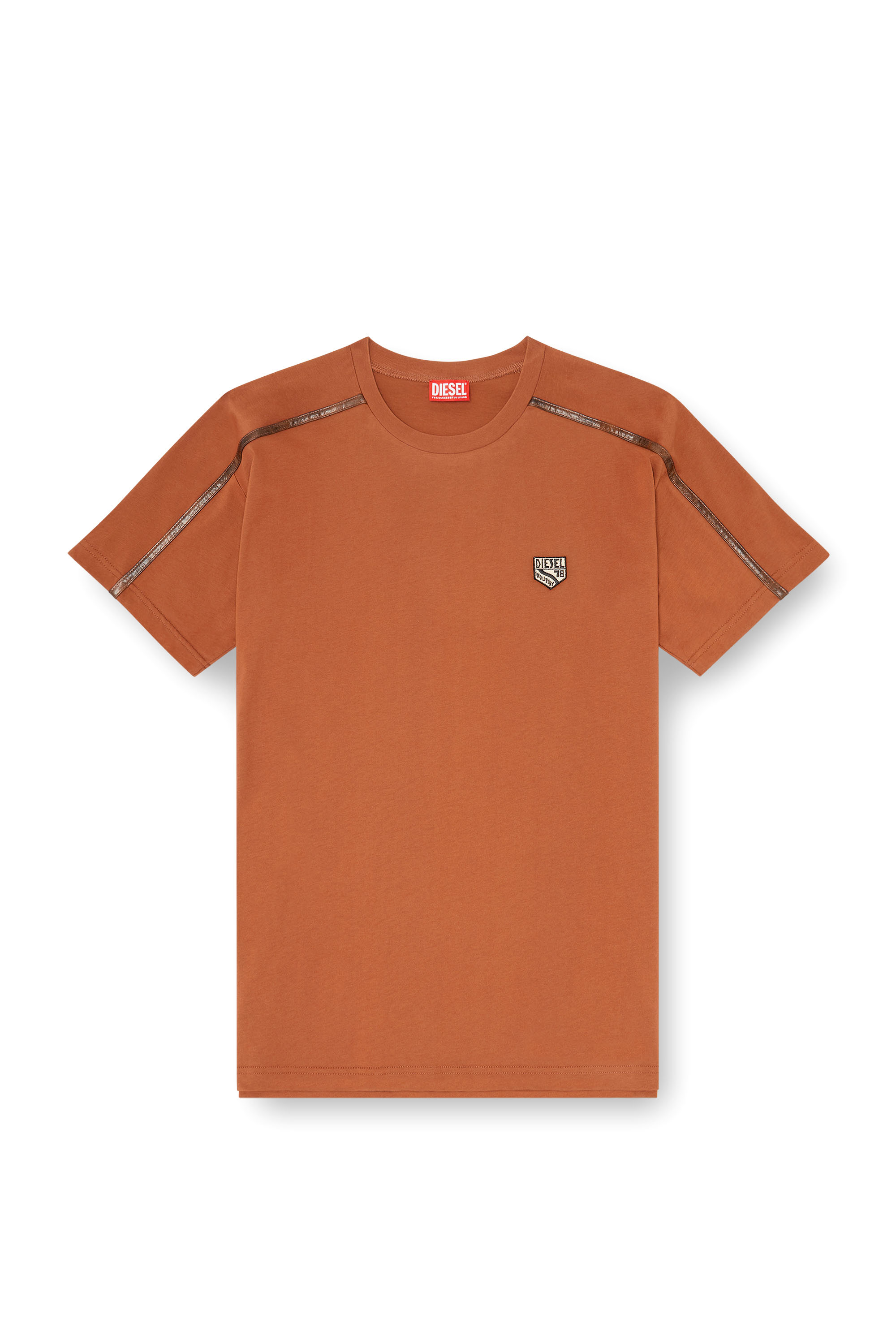 Diesel - T-NORM-FL, Camiseta con ribetes en contraste y parche con logo Hombre in ToBeDefined - 2