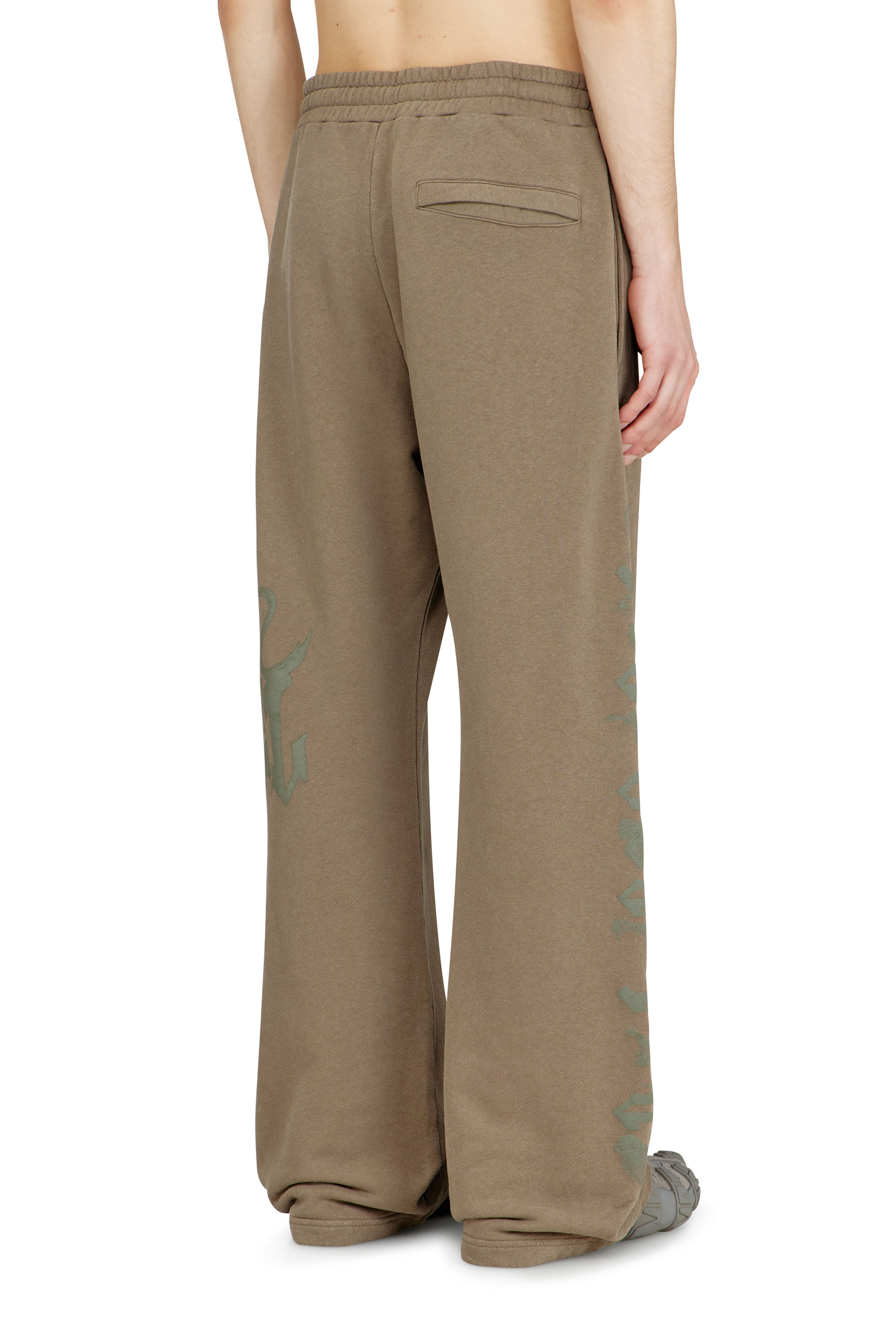 Diesel - P-GRO, Male's Treated sweatpants with logo print in Brown - 5