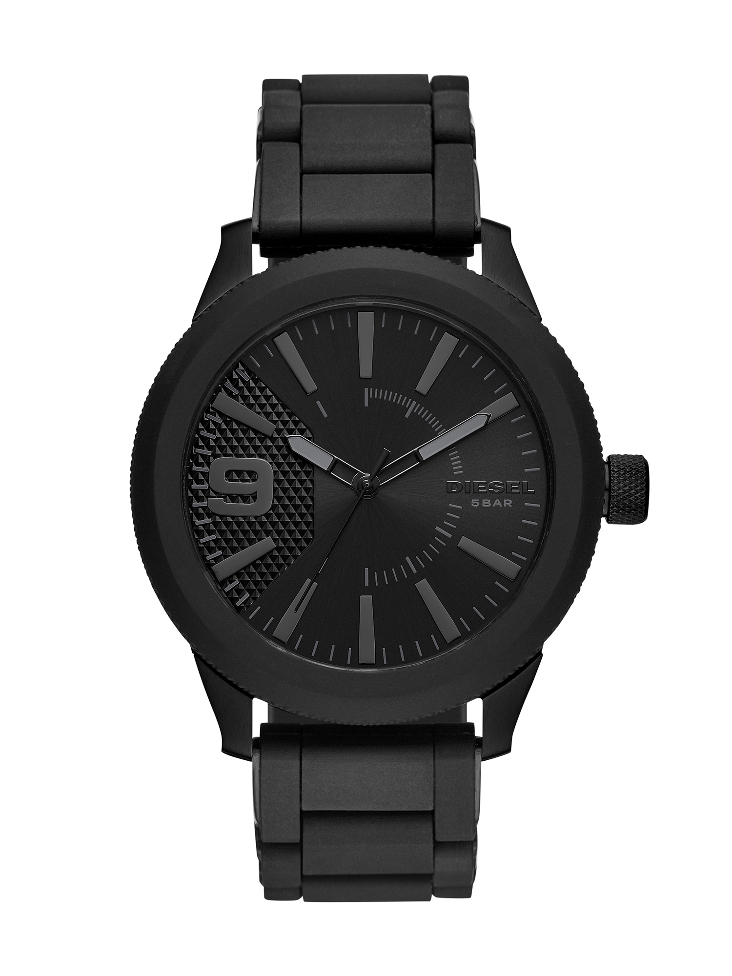 Reloj de tres manecillas en acero inoxidable negro