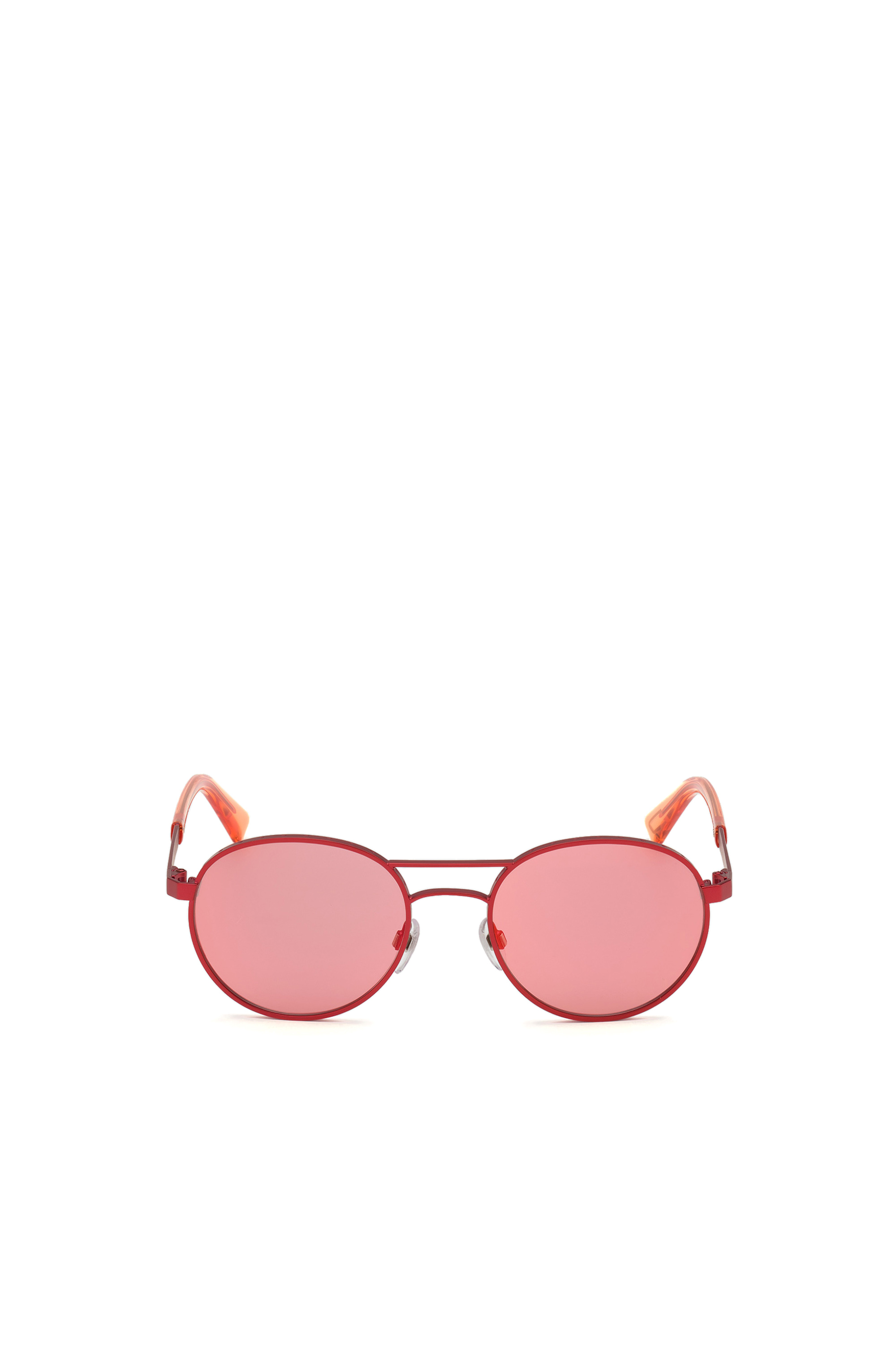 Rounded glasses in metal and acetate