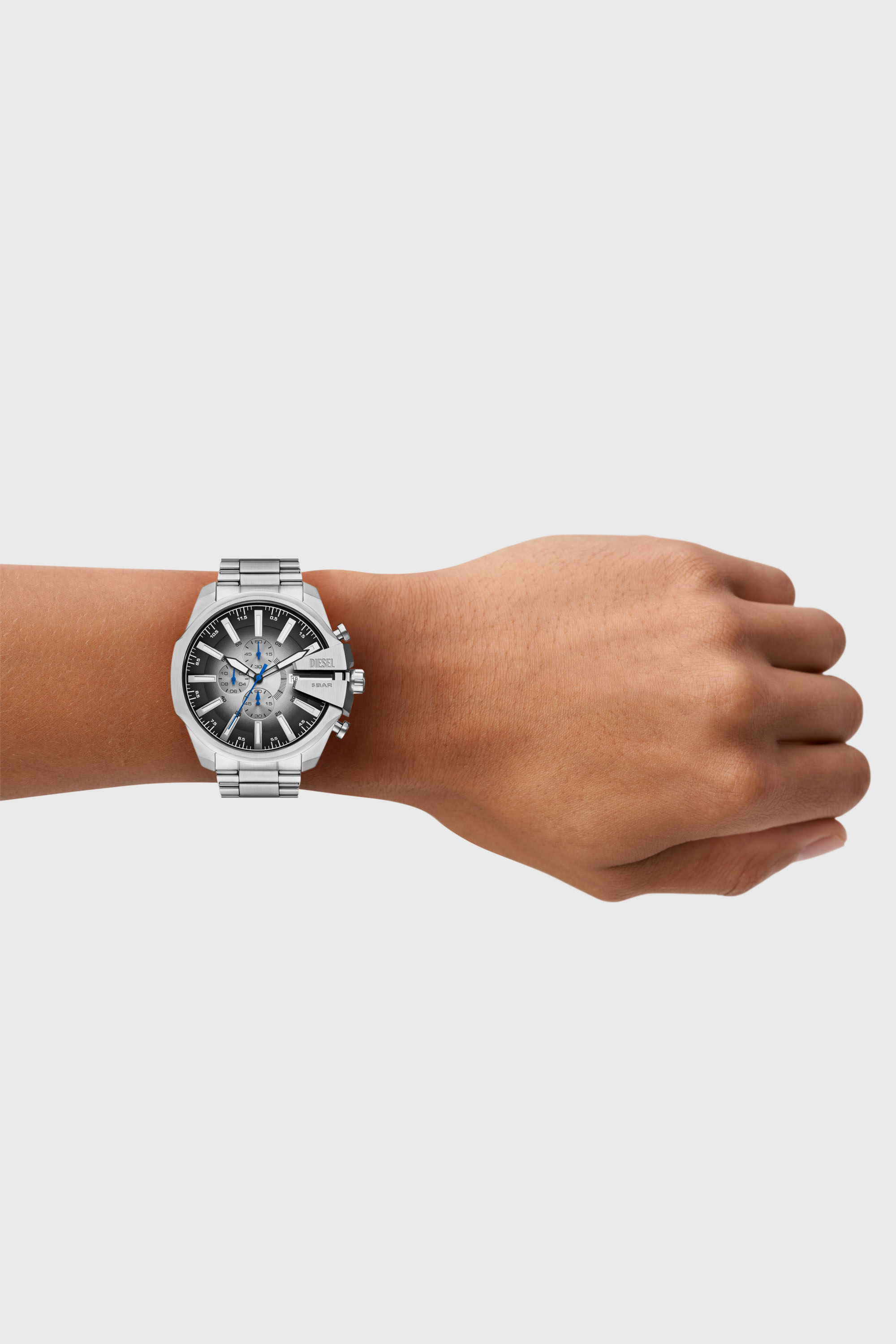 Men's Mega Chief Slim Stainless Steel Watch | Silver | Diesel US