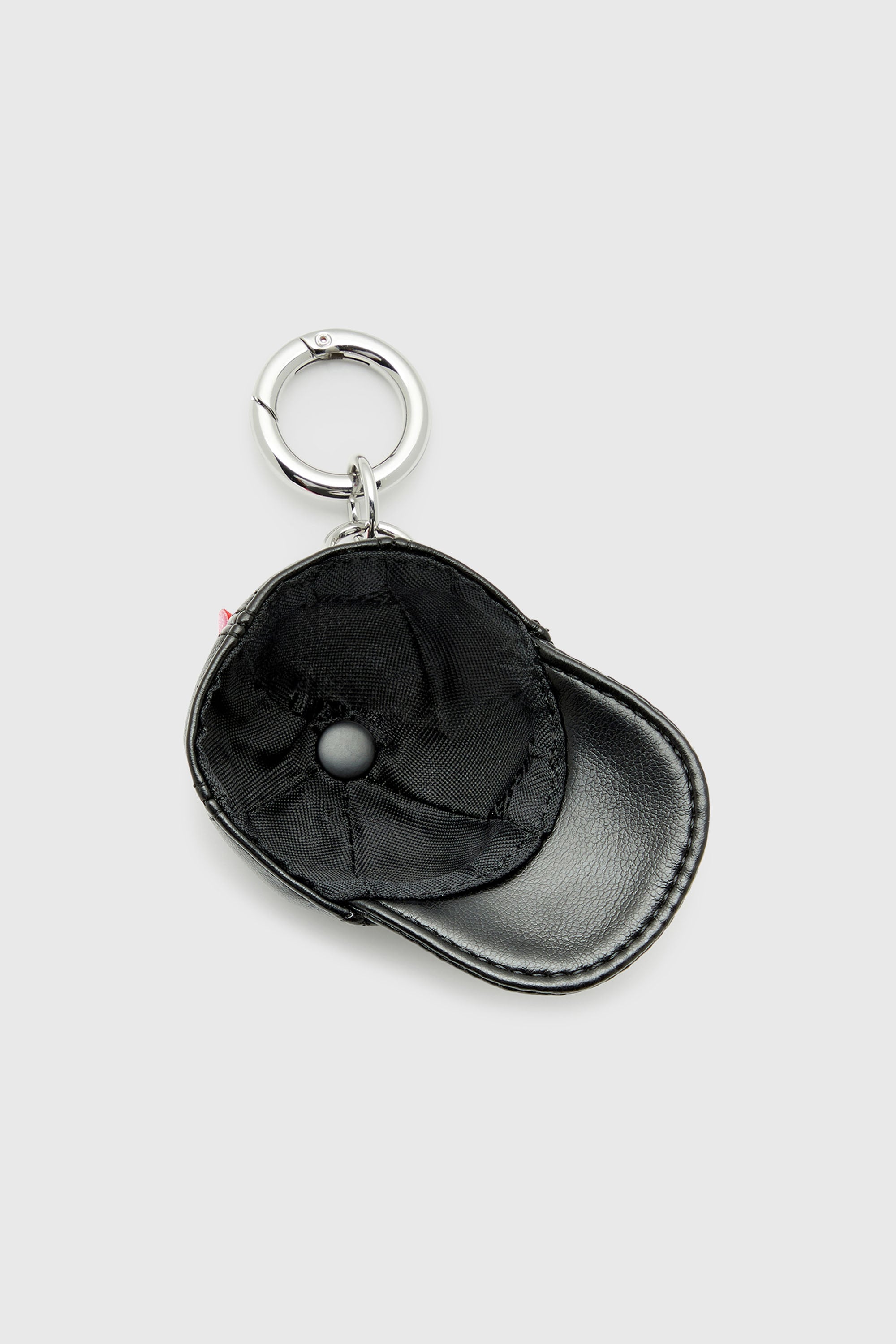 Diesel - CHARM-CAP, Unisex's Baseball hat charm with Oval D embroidery in Black - 2