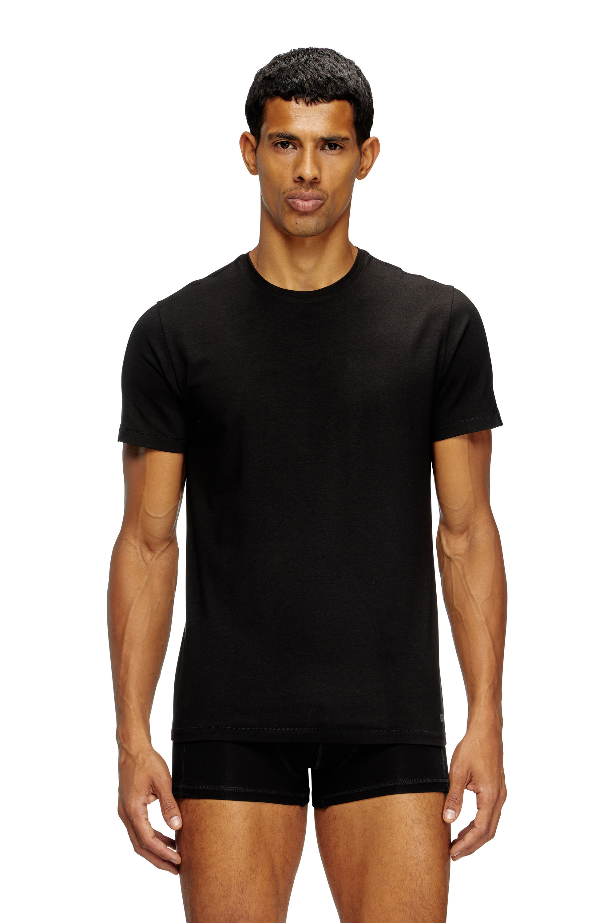 Diesel - RANDAL-D-MONO-2PACK, Man's 2-pack T-shirts in fluid jersey in Black - 2