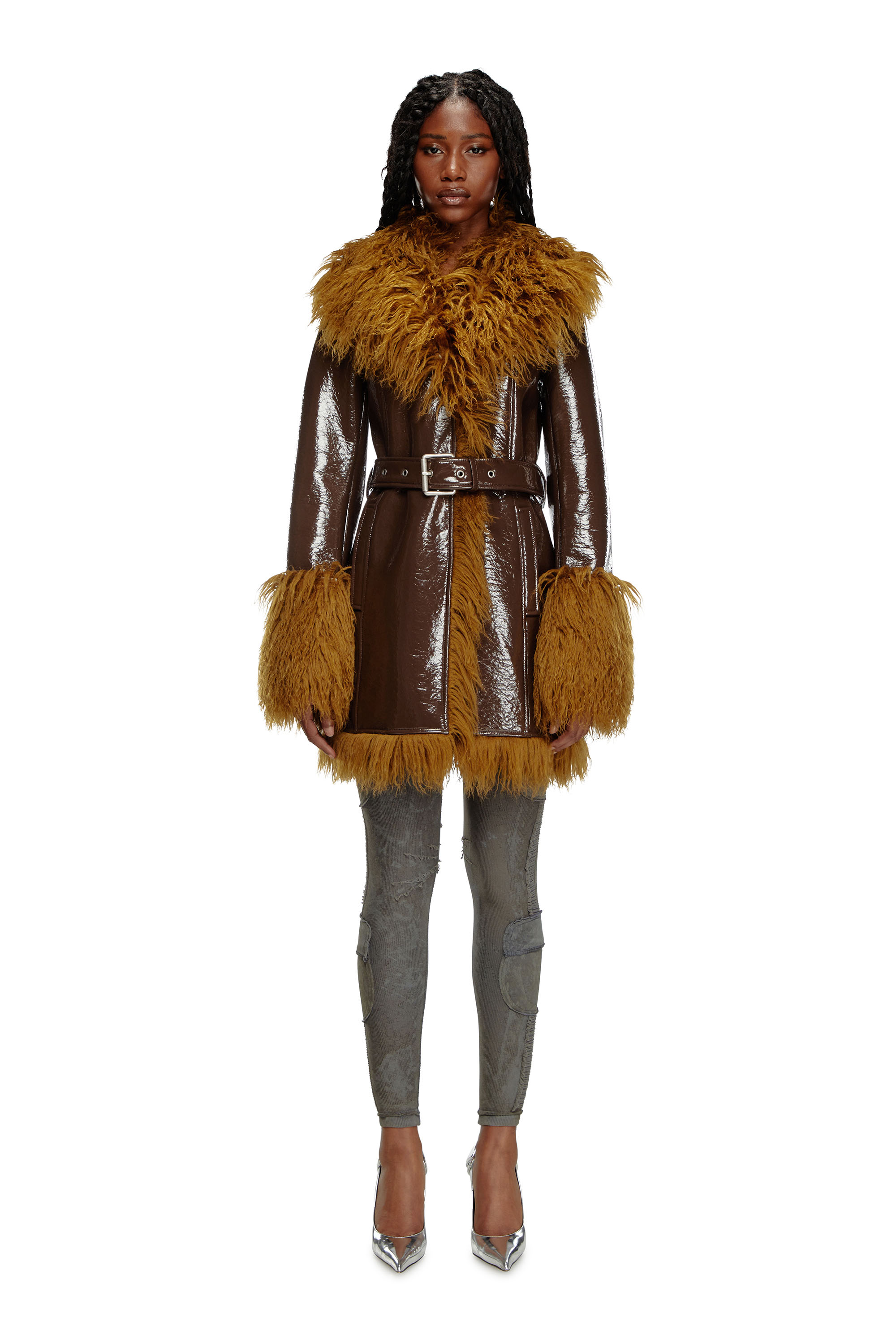 【mideal】shaggy middle coat JONATHAN mixed-media shearling jacket for Men | Mackage® US
