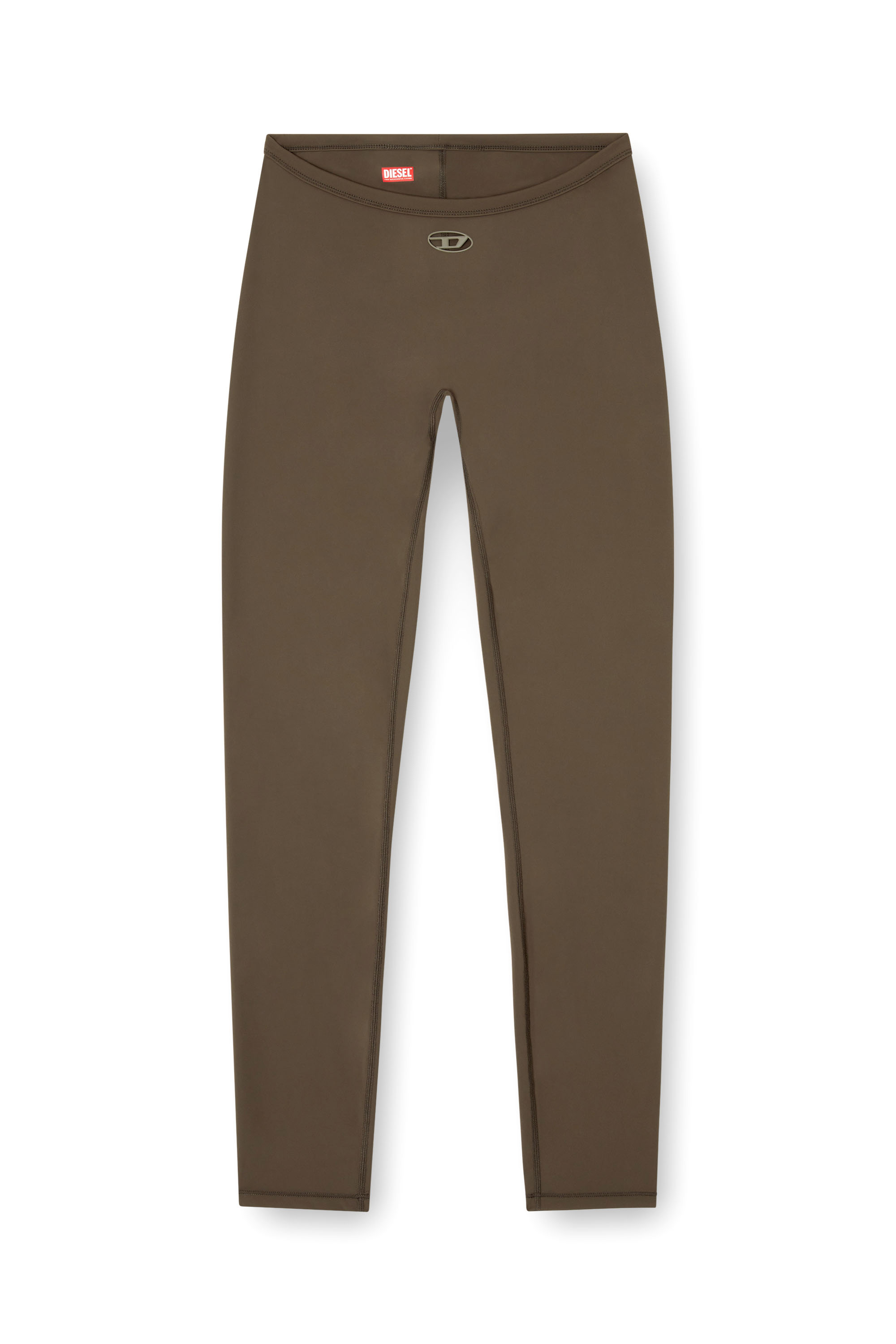 Diesel - MINA-UTLT, Woman's Stretch Nylon leggings in Brown - 2