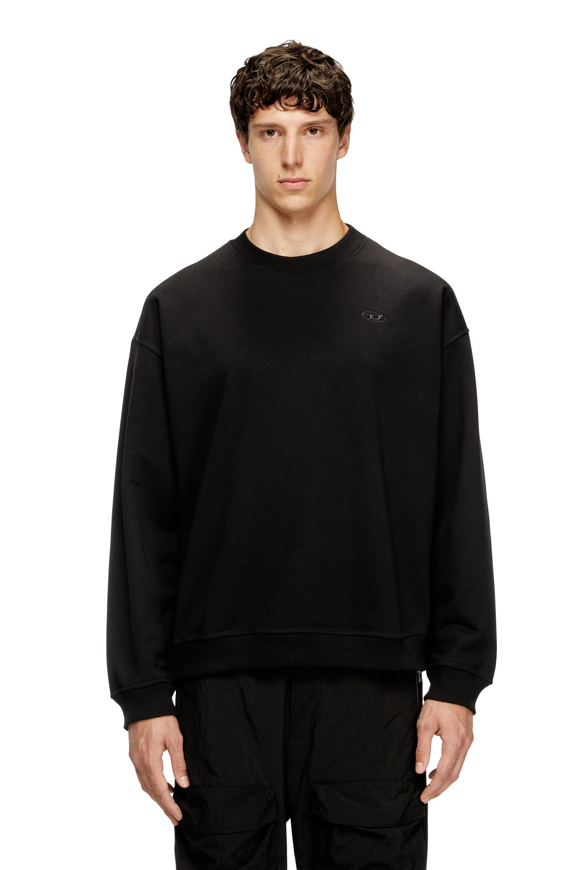 Diesel - S-BOXT-T2, Male's Sweatshirt with Oval D logo in Black - 3