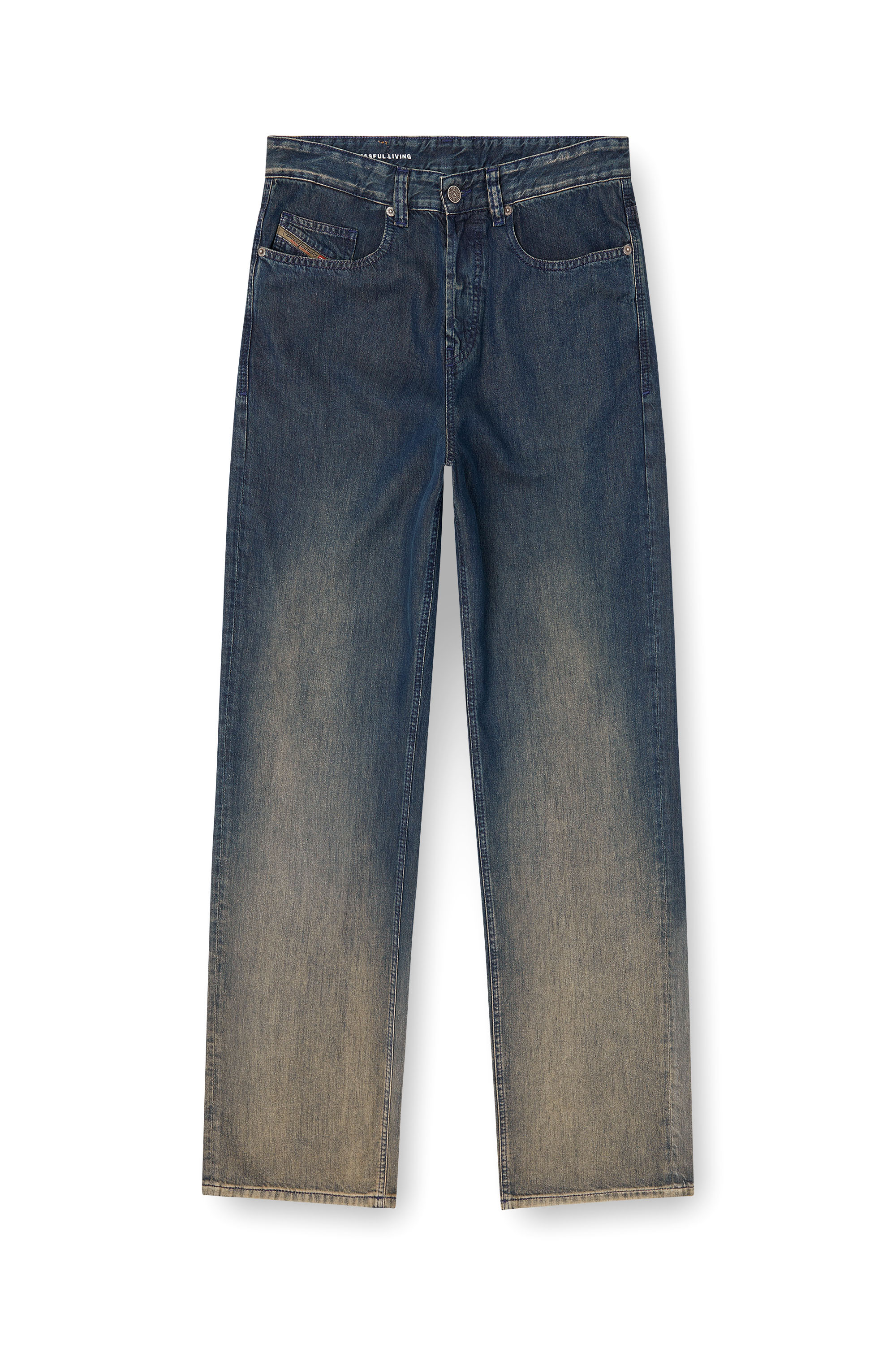 Diesel - Relaxed Jeans 2001 D-Macro 068TD Homme, Bleu Foncé - Image 3