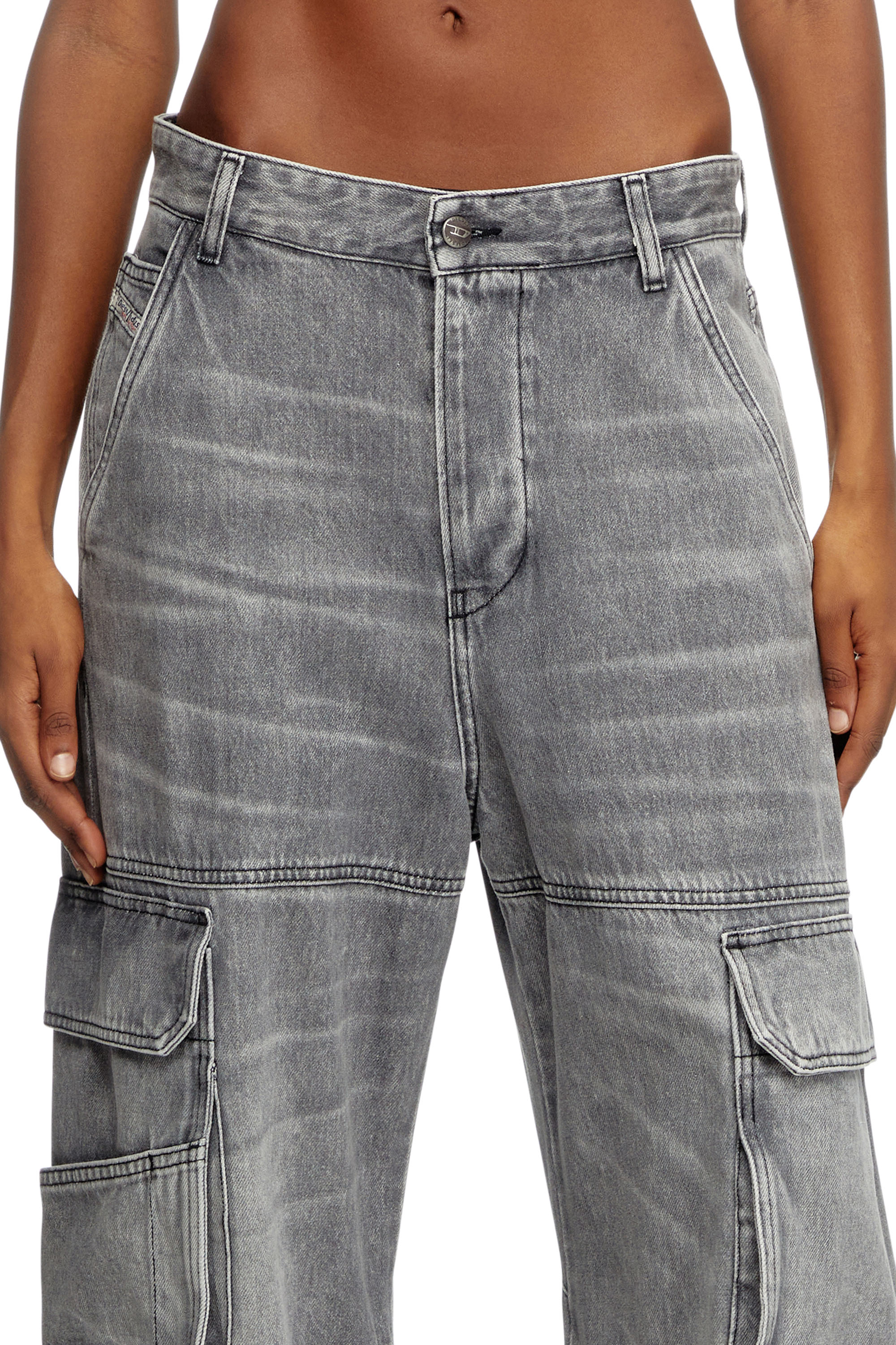 Women's Relaxed Jeans | Light Grey | Diesel 1996 D-Sire