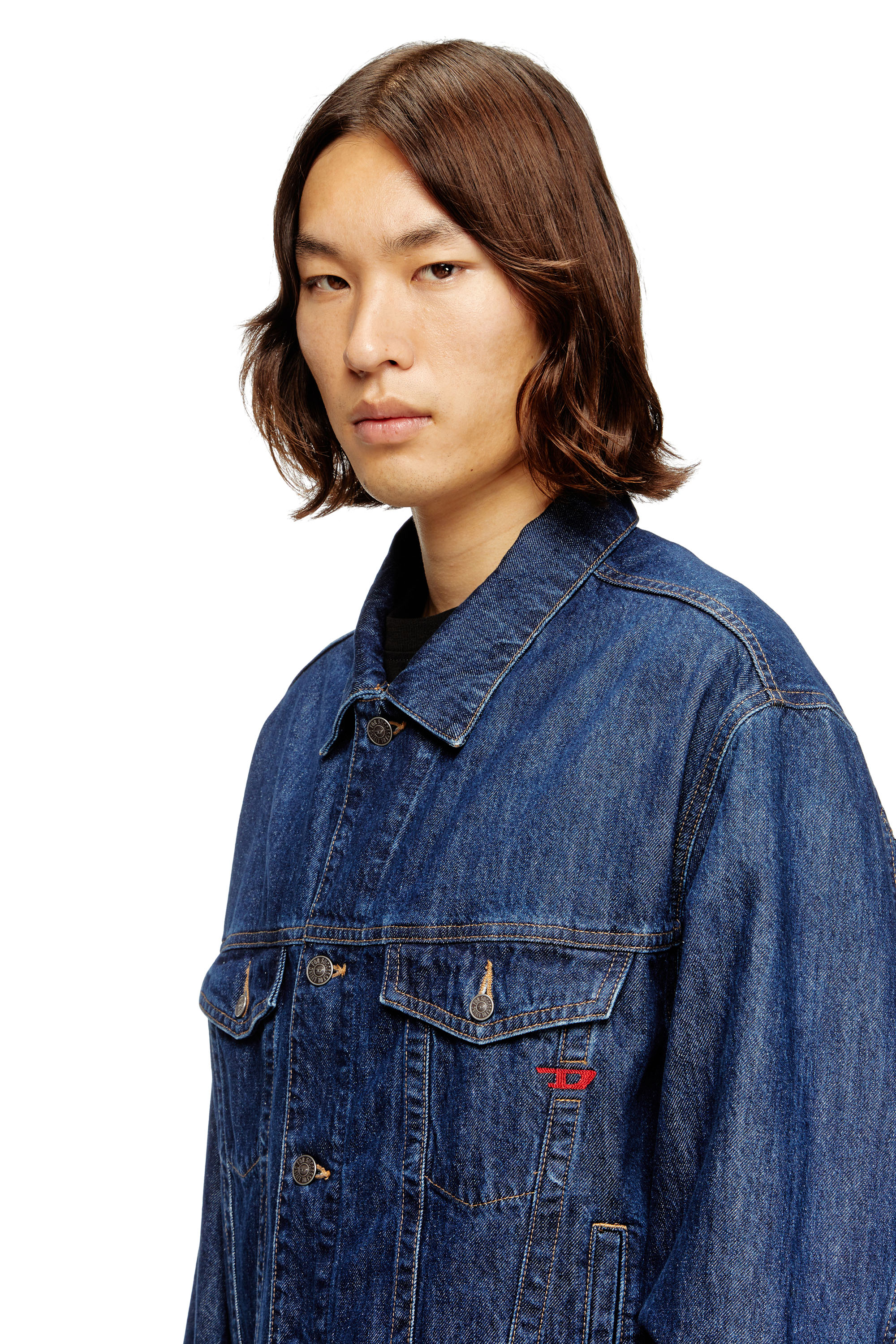 Diesel - D-RANGER, Veste trucker en denim ADN Mixte in Bleu - 4