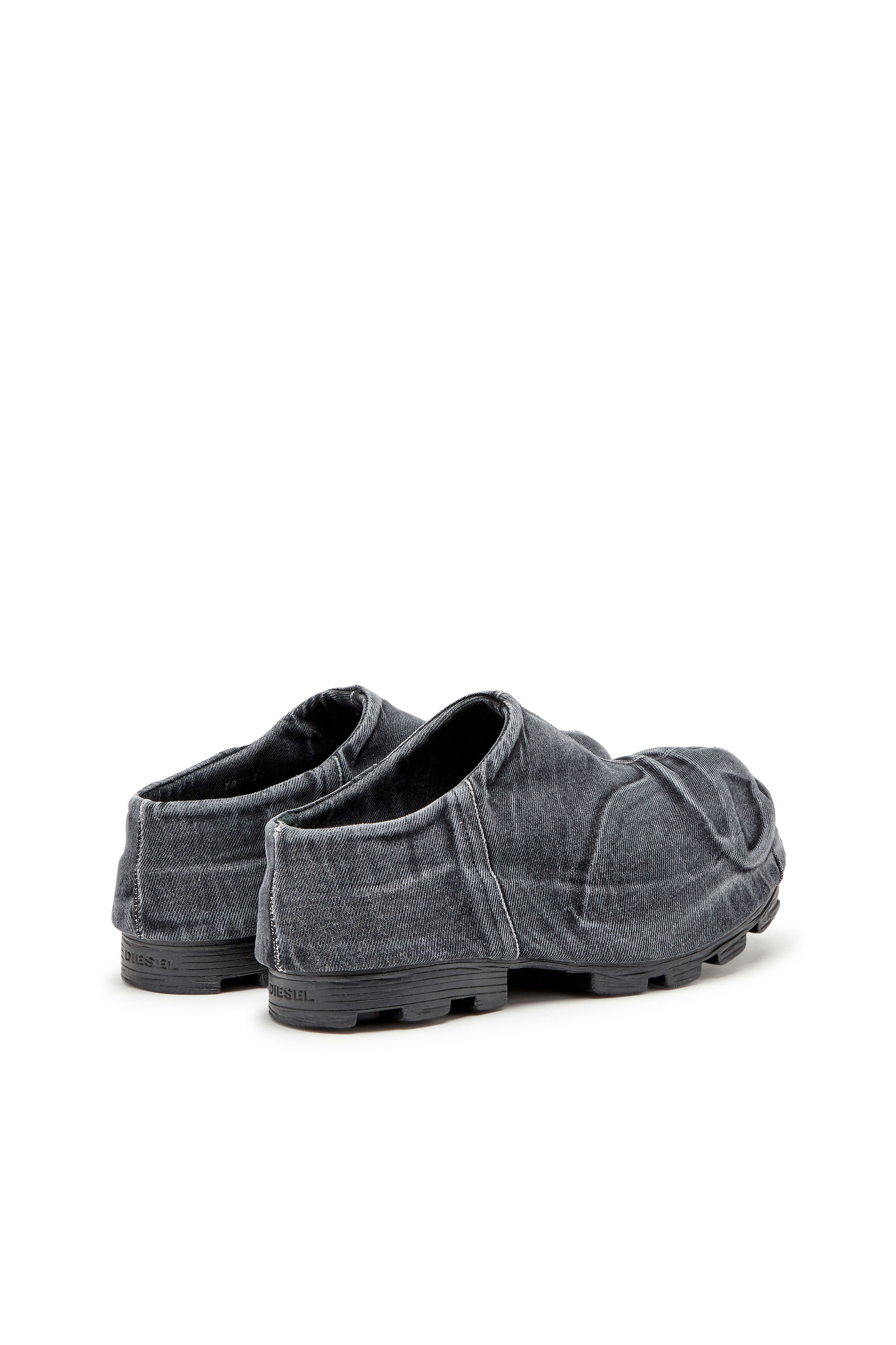 Diesel - D-HAMMER ML MD X, D-Hammer-Bottines basses en denim avec embout Oval D Homme in Noir - 4
