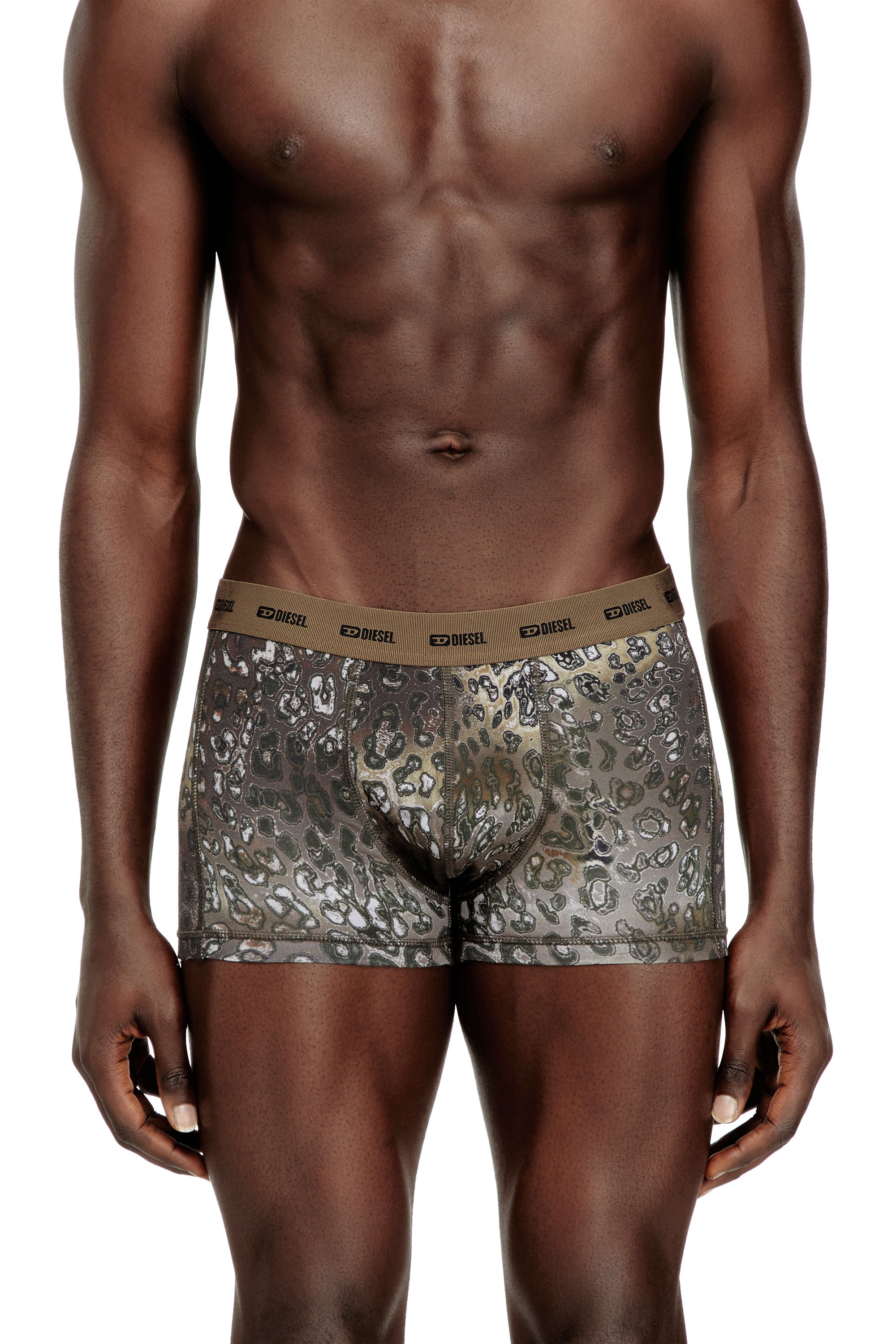 Diesel - DAMIEN-UTLT-3PACK, Man's 3-pack of stretch cotton boxers in Black/Brown - 1