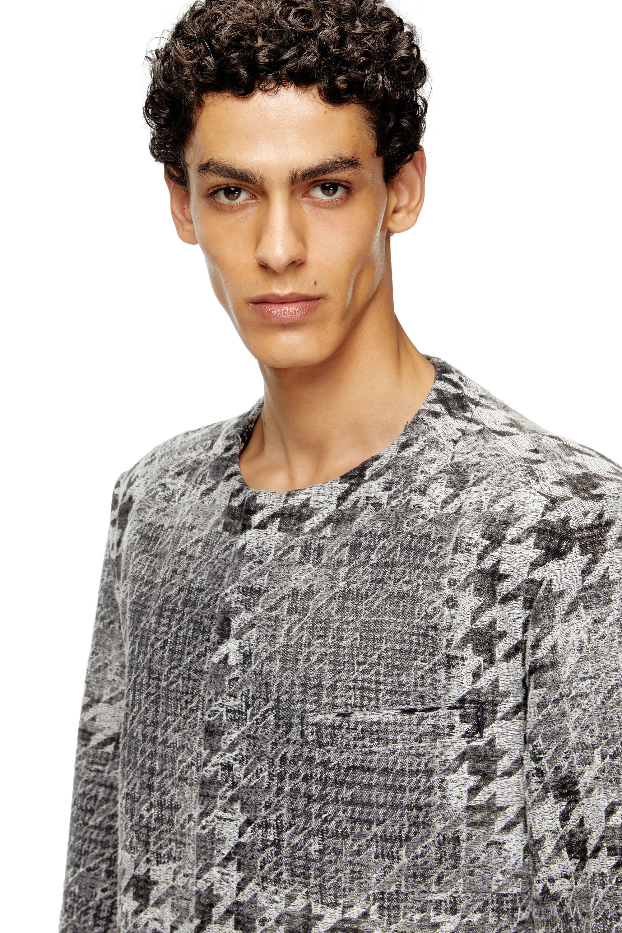 Diesel - D-LOT-FSH, Manteau en denim jacquard motif Prince-de-Galles Mixte in Polychrome - 4