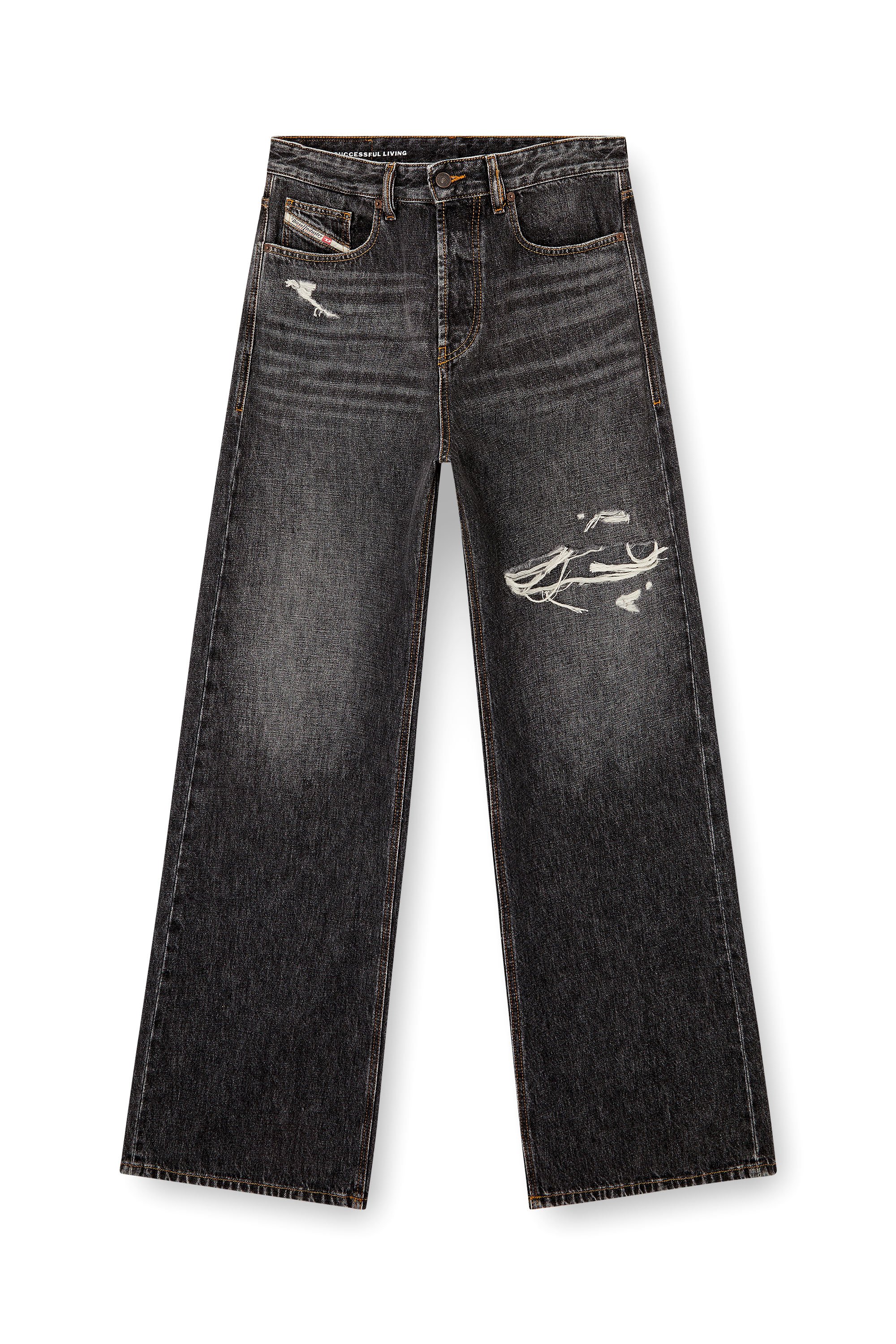 Diesel - Man's Relaxed Jeans D-Rise 007DN, Black/Dark grey - 3