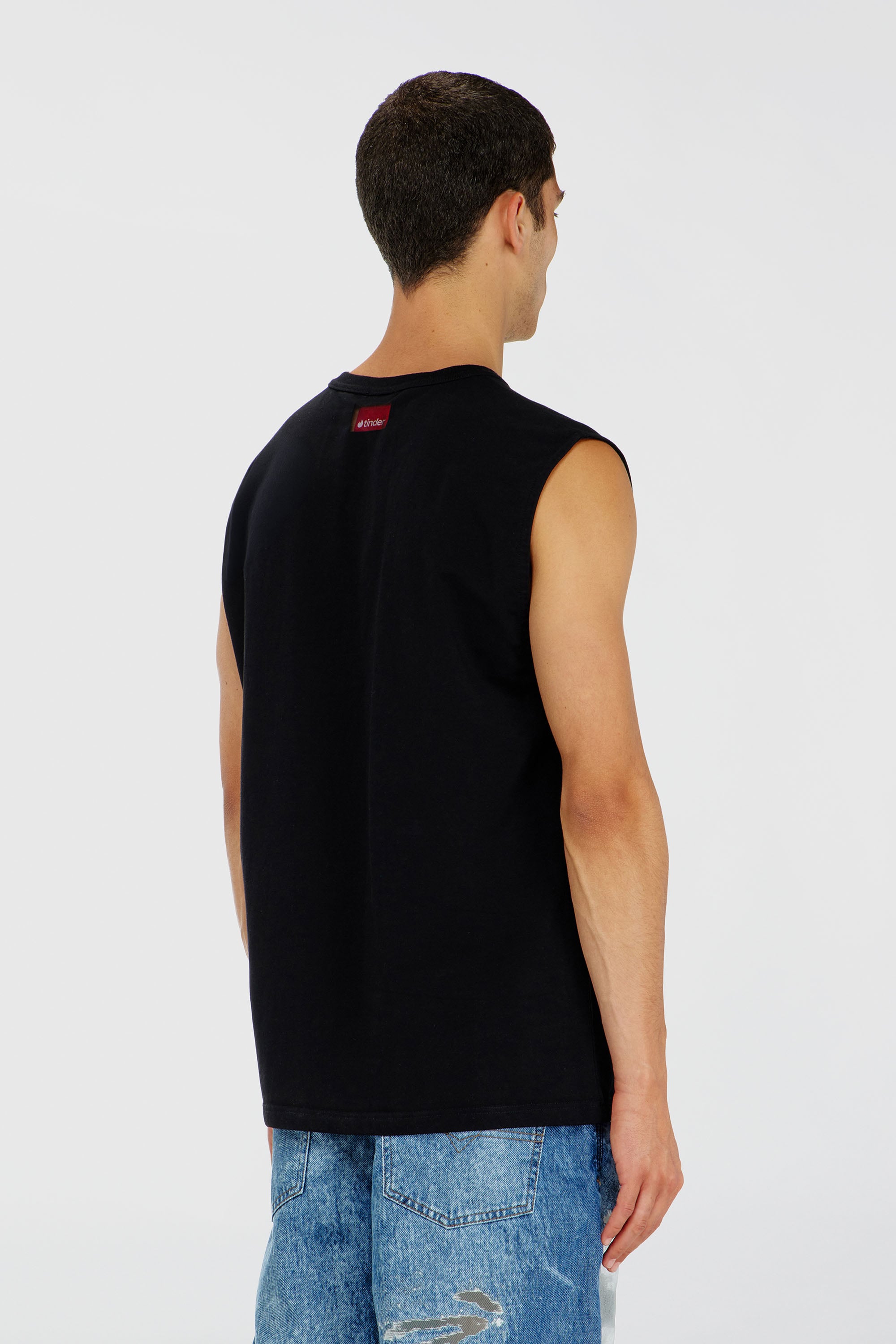 Diesel - PR-T-NORM-BISC-MATI-R, Camiseta de tirantes con logo For Successful Loving Unisex in Negro - 4