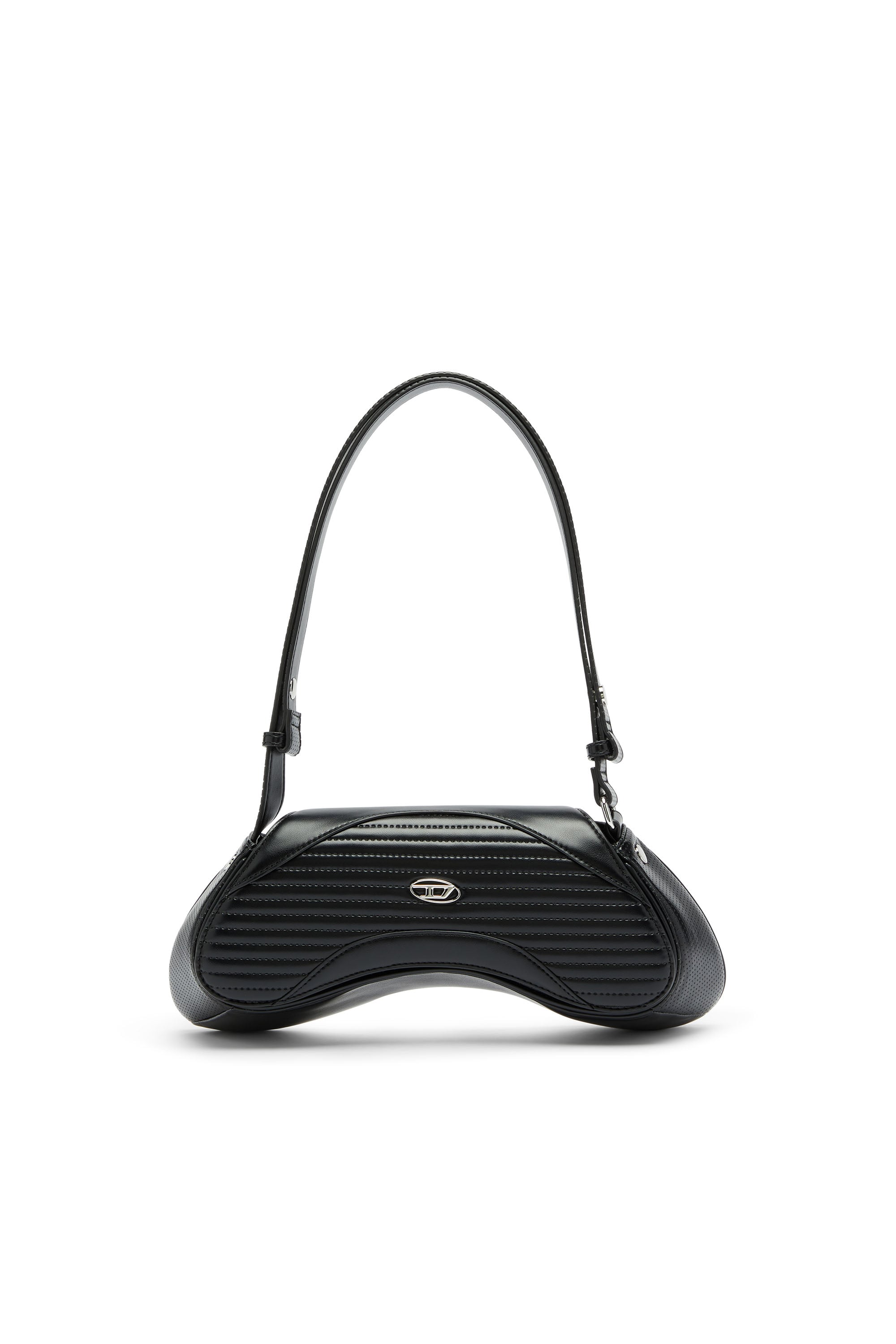 Diesel - PLAY CROSSBODY, Play - Bolso bandolera en PU acolchado perforado Mujer in Negro - 1