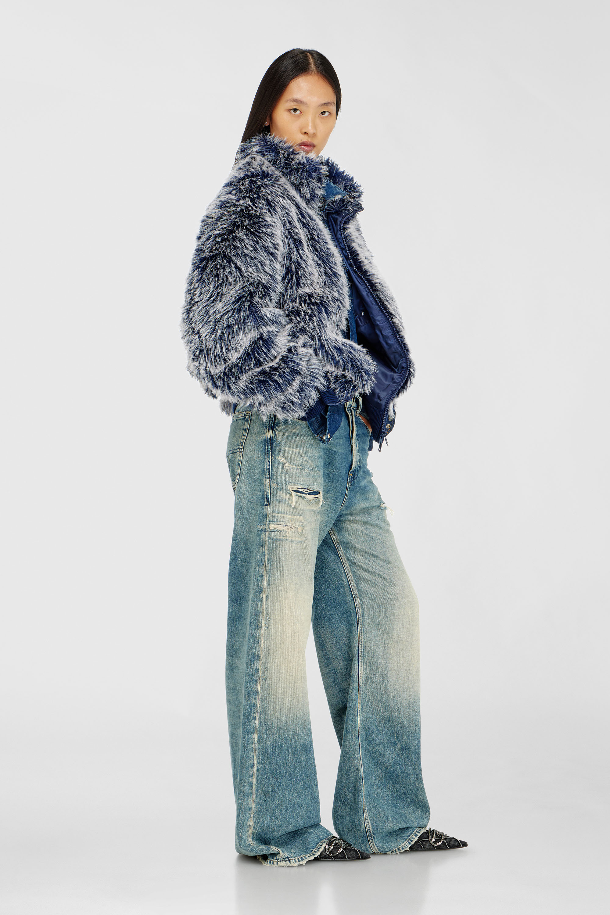 Diesel - Female's Relaxed Jeans 1996 D-Sire 09P62, Medium Blue - 2