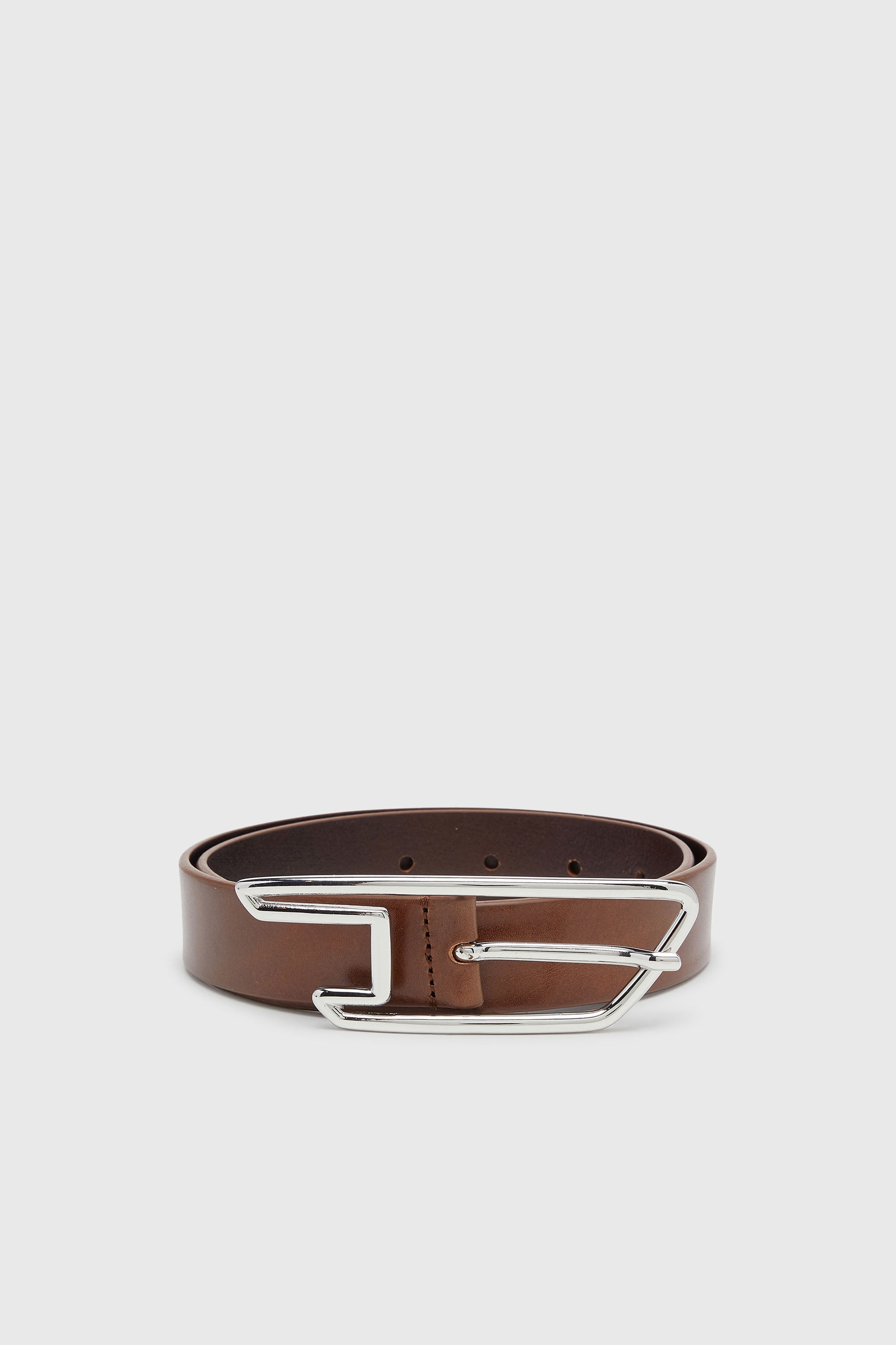 Diesel - B-D LINE W 30, Cintur&oacute;n 3 cm en piel pull-up Mujer in Marr&oacute;n - 1