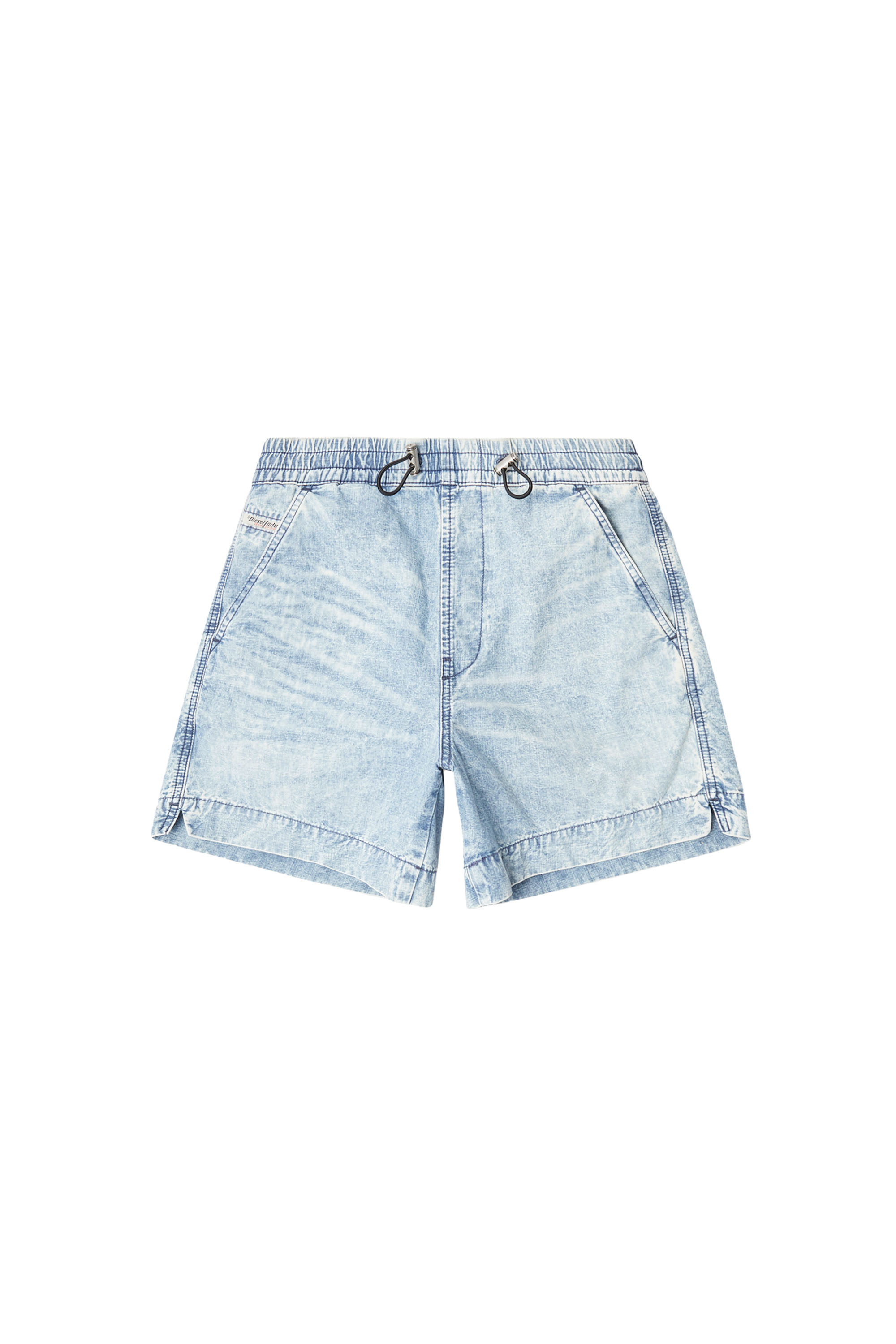 Diesel - D-TENNI-S, Unisex's Shorts in marbled denim in Light Blue - 1
