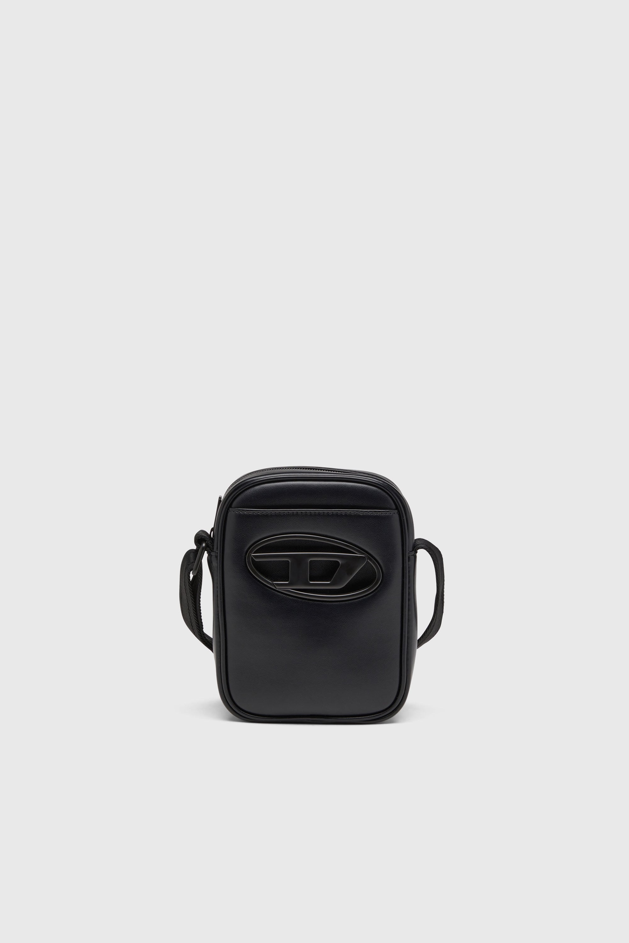 Diesel - HOLI-D CROSSBODY, Holi-D-Sac &agrave; bandouli&egrave;re en PU et n&eacute;opr&egrave;ne Homme in Noir - 1