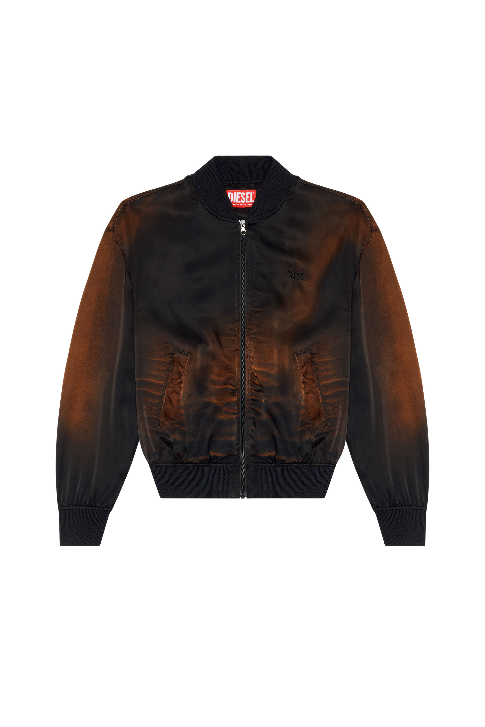 Diesel - J-MARTH, Chaqueta bomber de sat&eacute;n solarizado Mujer in Negro - 2