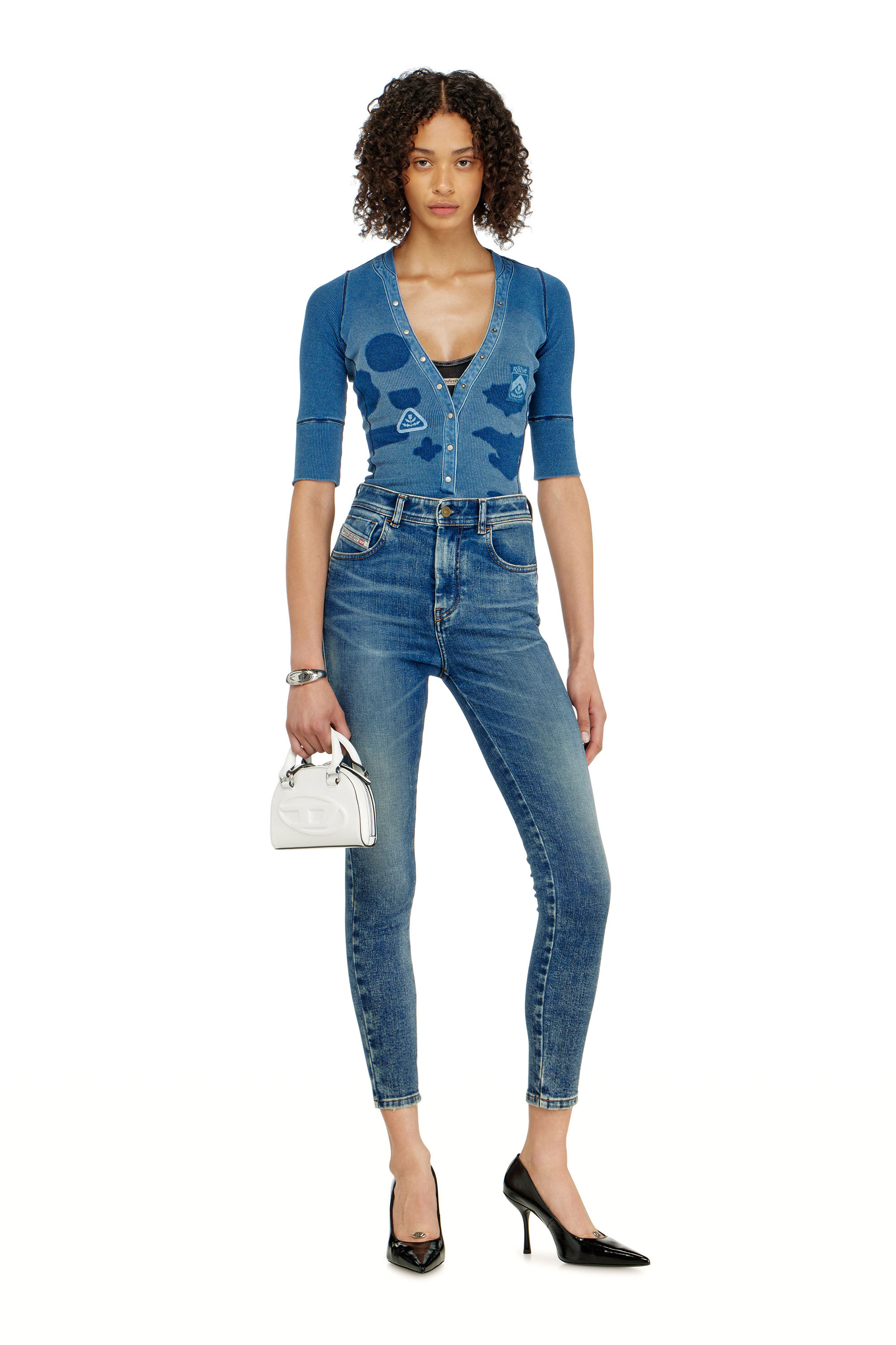 Diesel - Female's Skinny Jeans 1984 Slandy-High 09P72, Medium Blue - 1