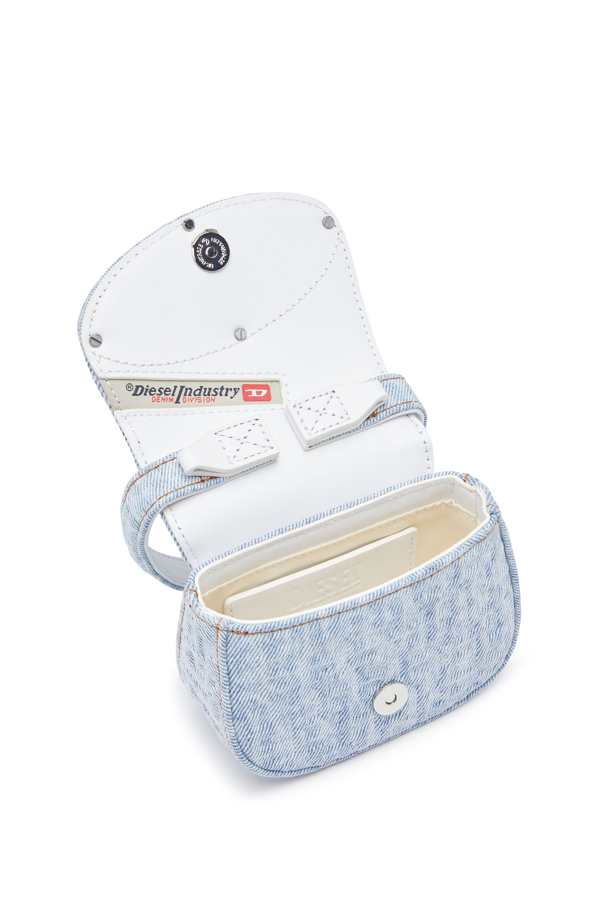 Diesel - 1DR XS, 1DR XS - Minibolso icónico de denim monograma Mujer in Azul marino - 3