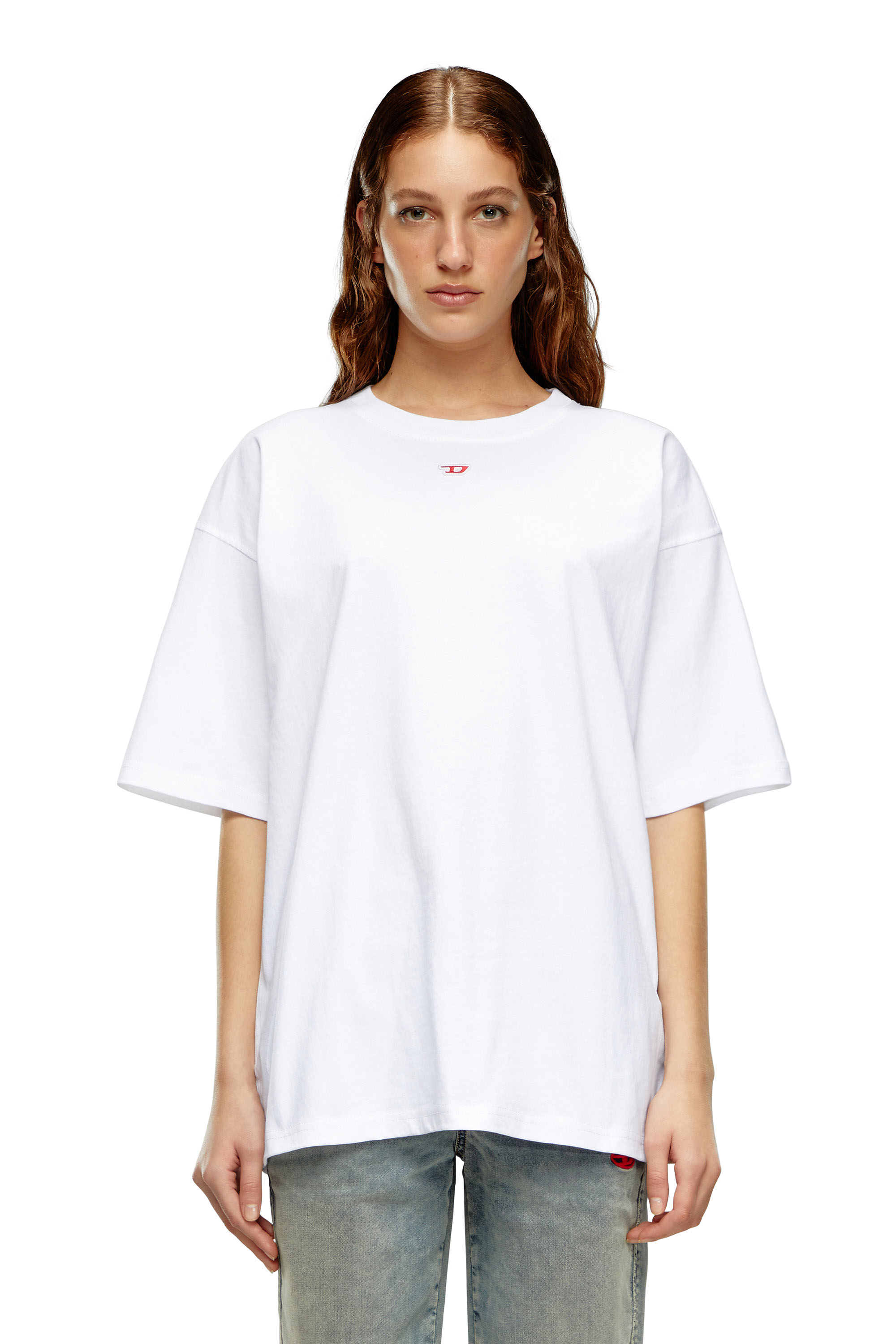 Diesel - T-BOXT-D, T-shirt avec empiècement D brodé Mixte in Blanc - 4