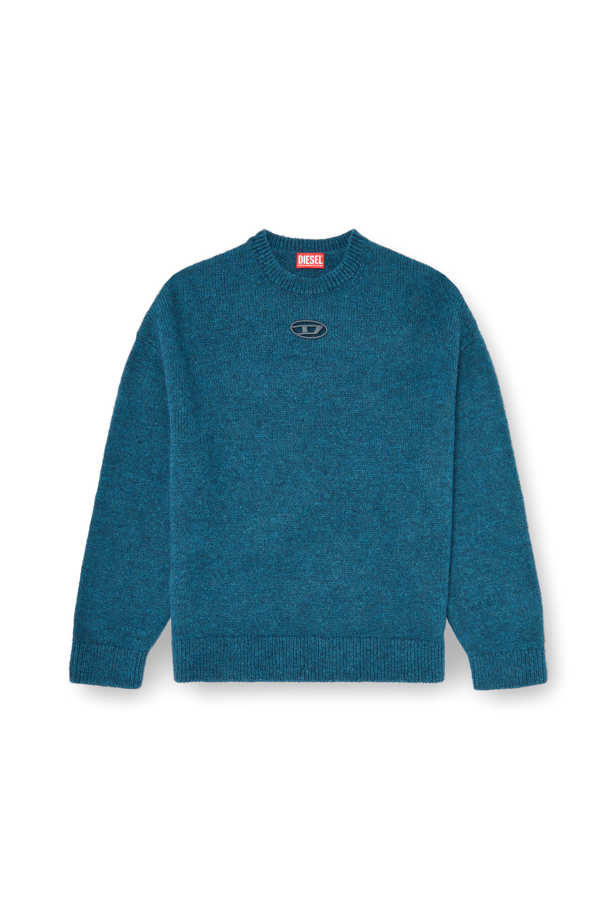 Diesel - K-AREESO, Male's Jumper in wool and alpaca blend in Water Green - 2