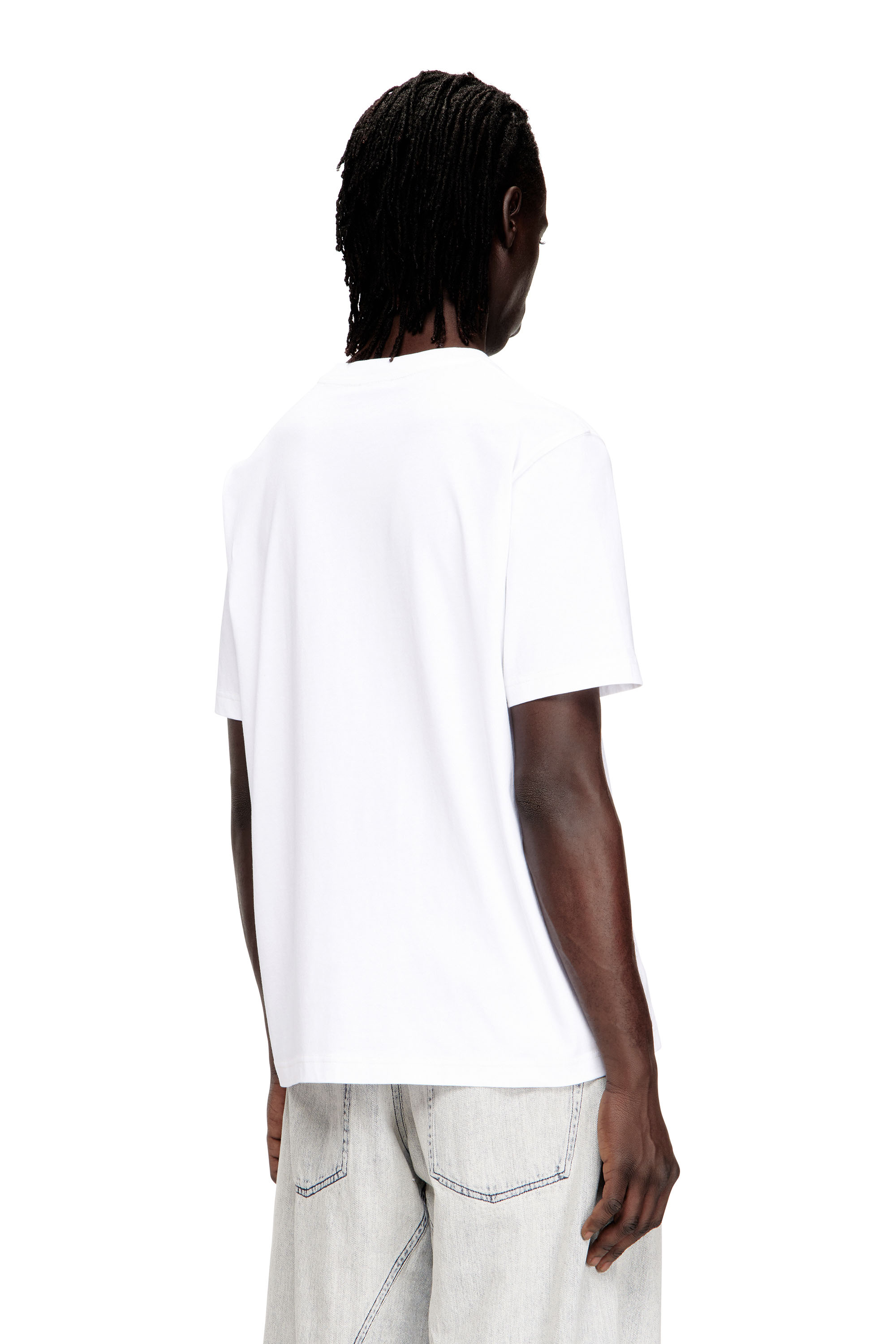 Diesel - T-ADJUST-V1, Man's Regular cotton T-shirt with digital print in White - 4