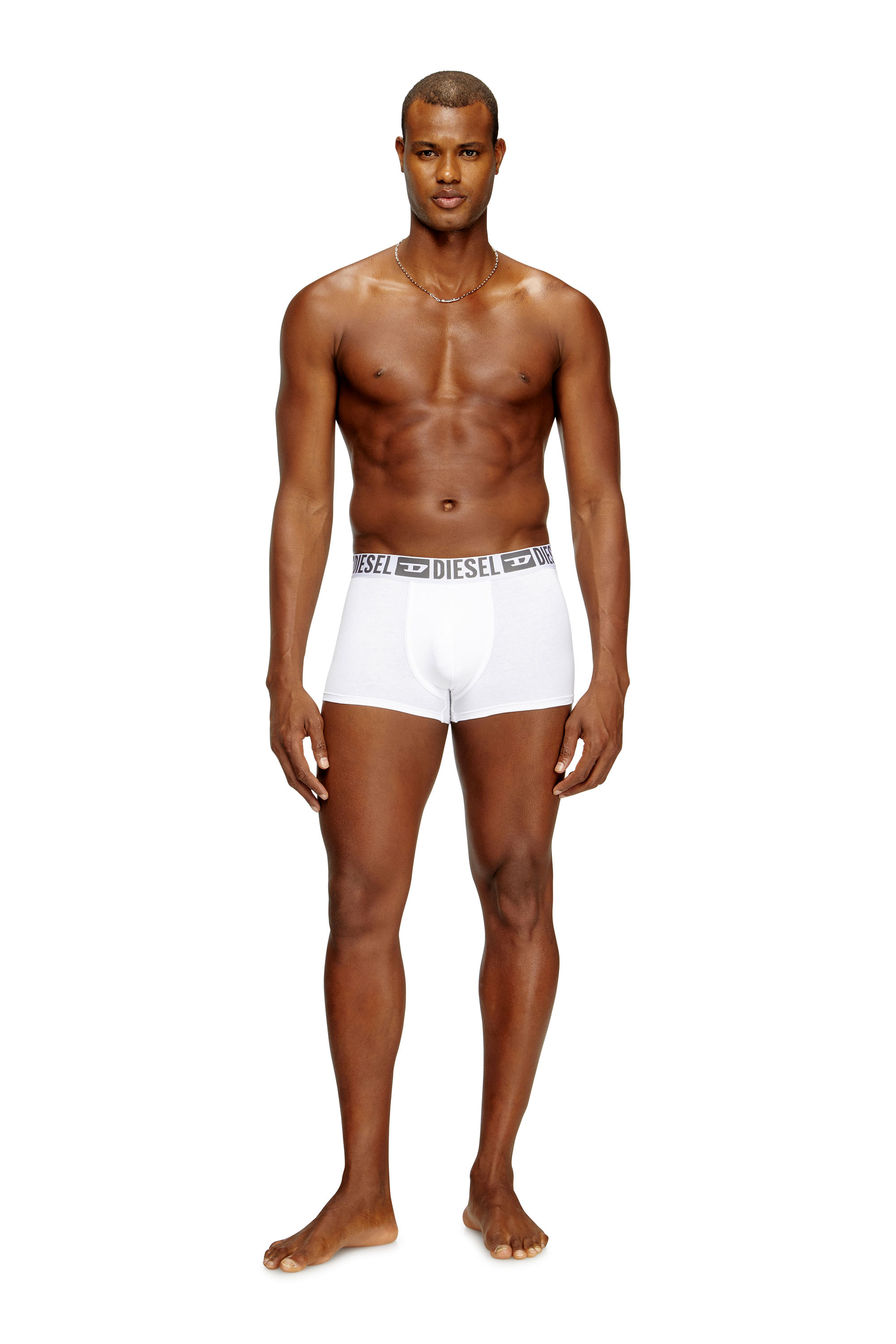 Diesel - MIKE-D-CORE-3PACK, Man's 3-pack of stretch cotton boxers with tonal waistband in White/Black - 3