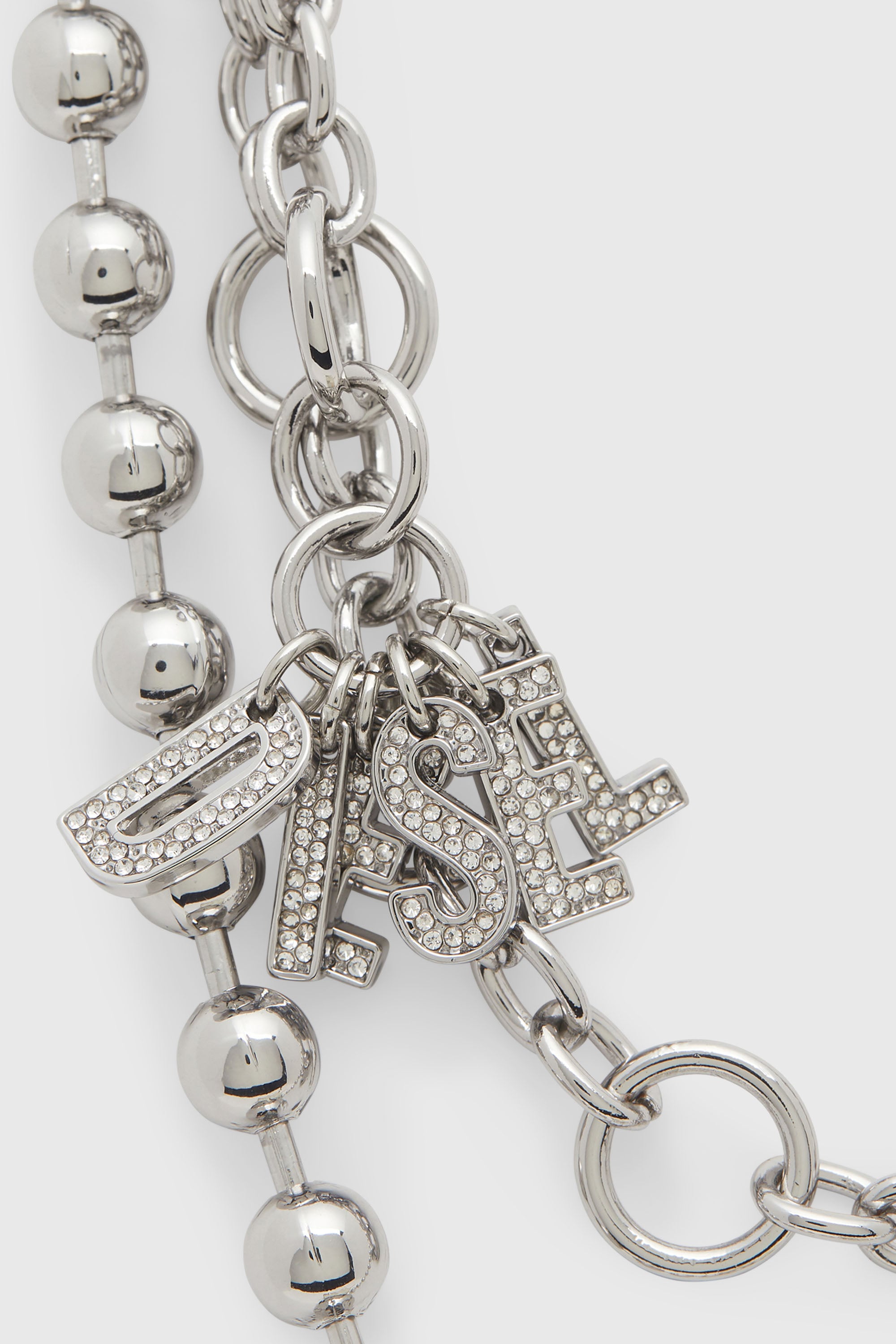 Diesel - CHAIN-D II L, Colgante met&aacute;lico con cadenas y dijes Mujer in Plateado - 2