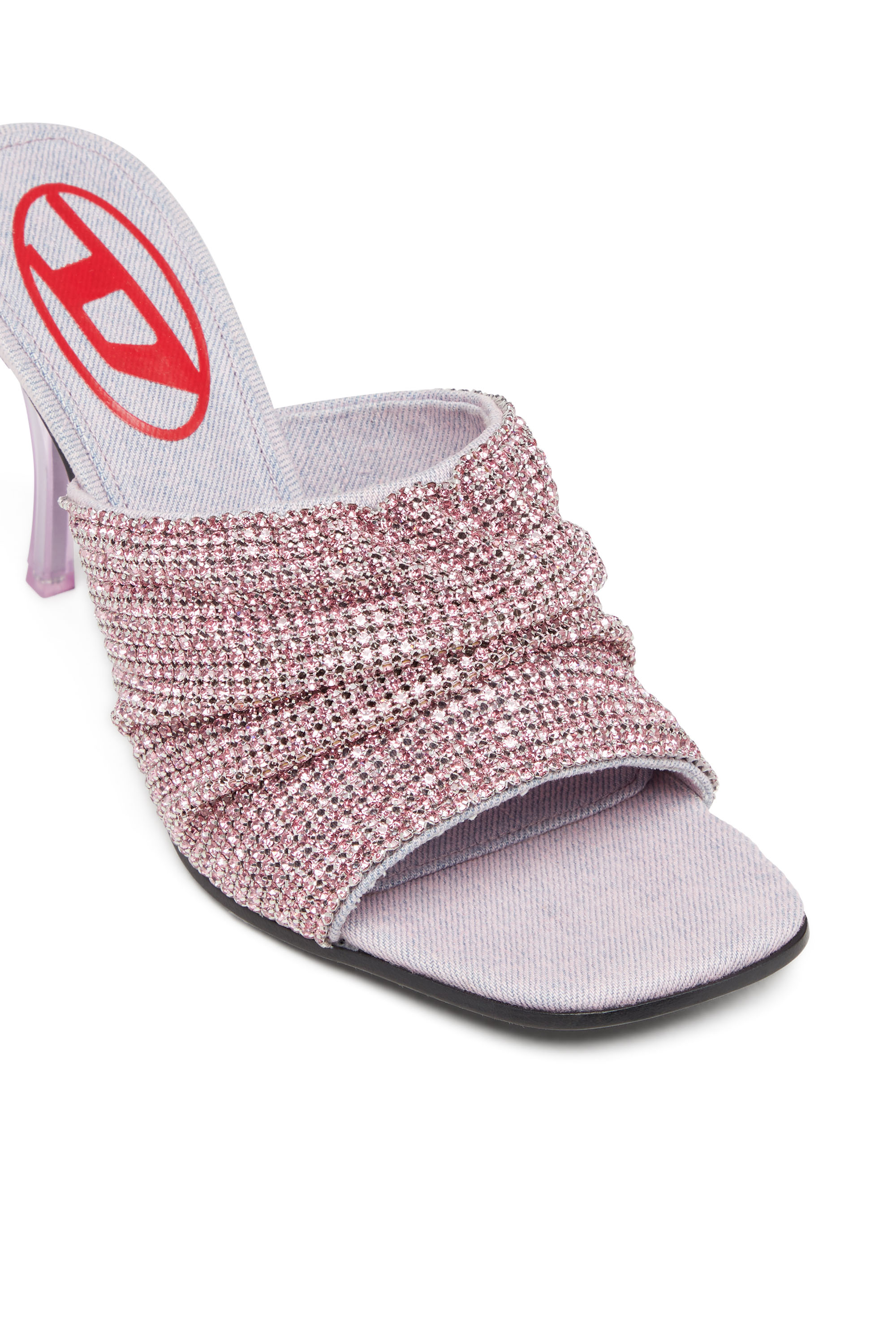 Diesel - D-SYDNEY SDL S, Woman's D-Sydney Sdl S Sandals - Mule sandals with rhinestone band in Pink - 6